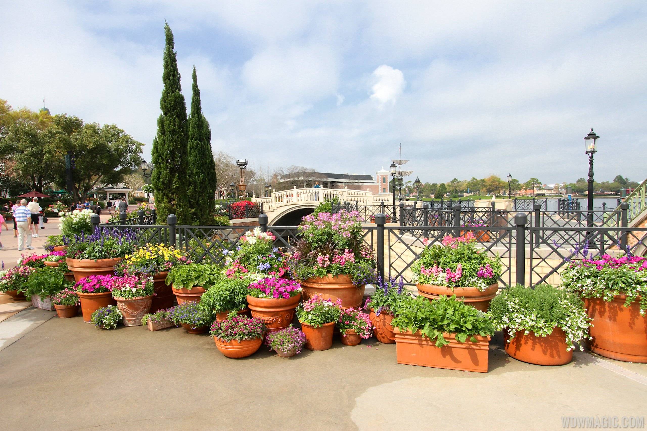 2014 Epcot Flower and Garden Festival - Italy Pavilion floral planters