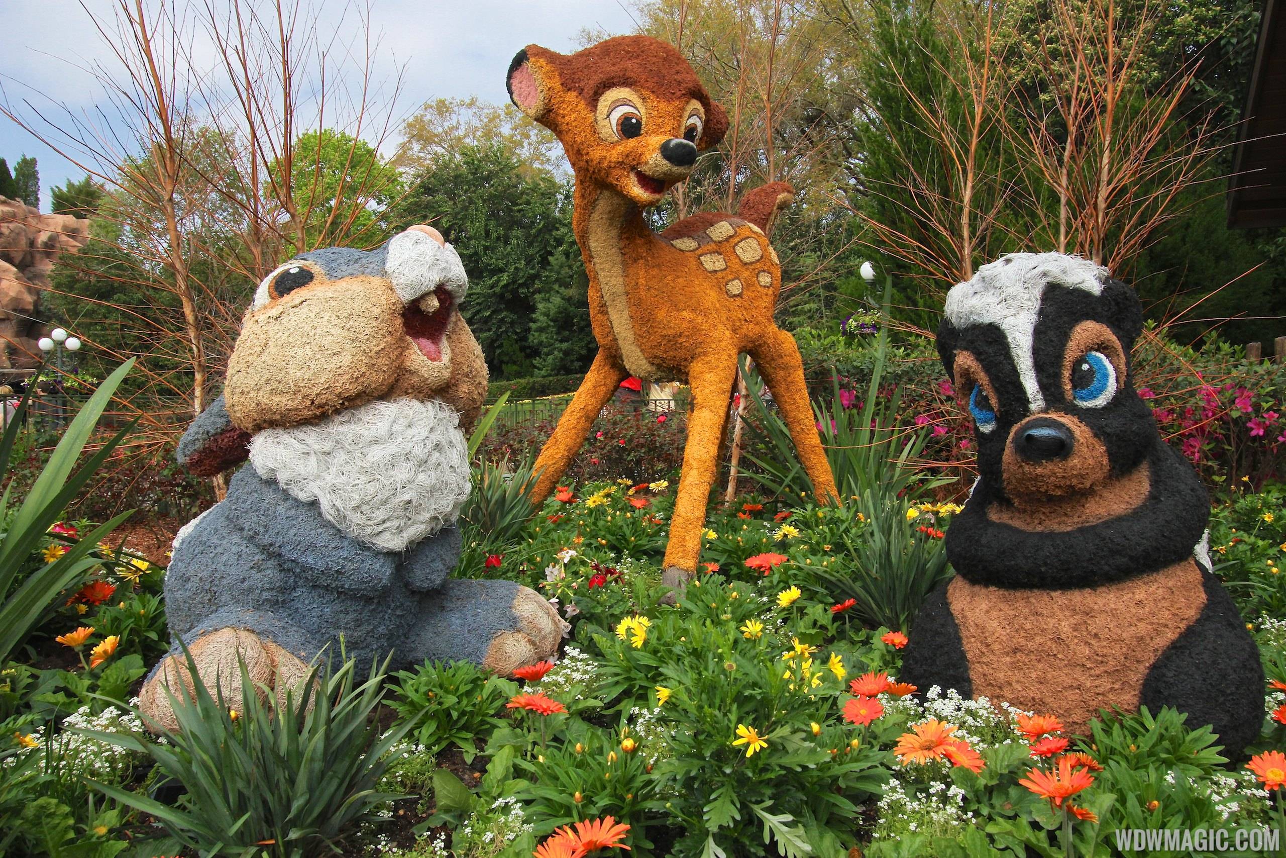 2014 Epcot Flower and Garden Festival - Bambi Topiary at the Canada Pavilion