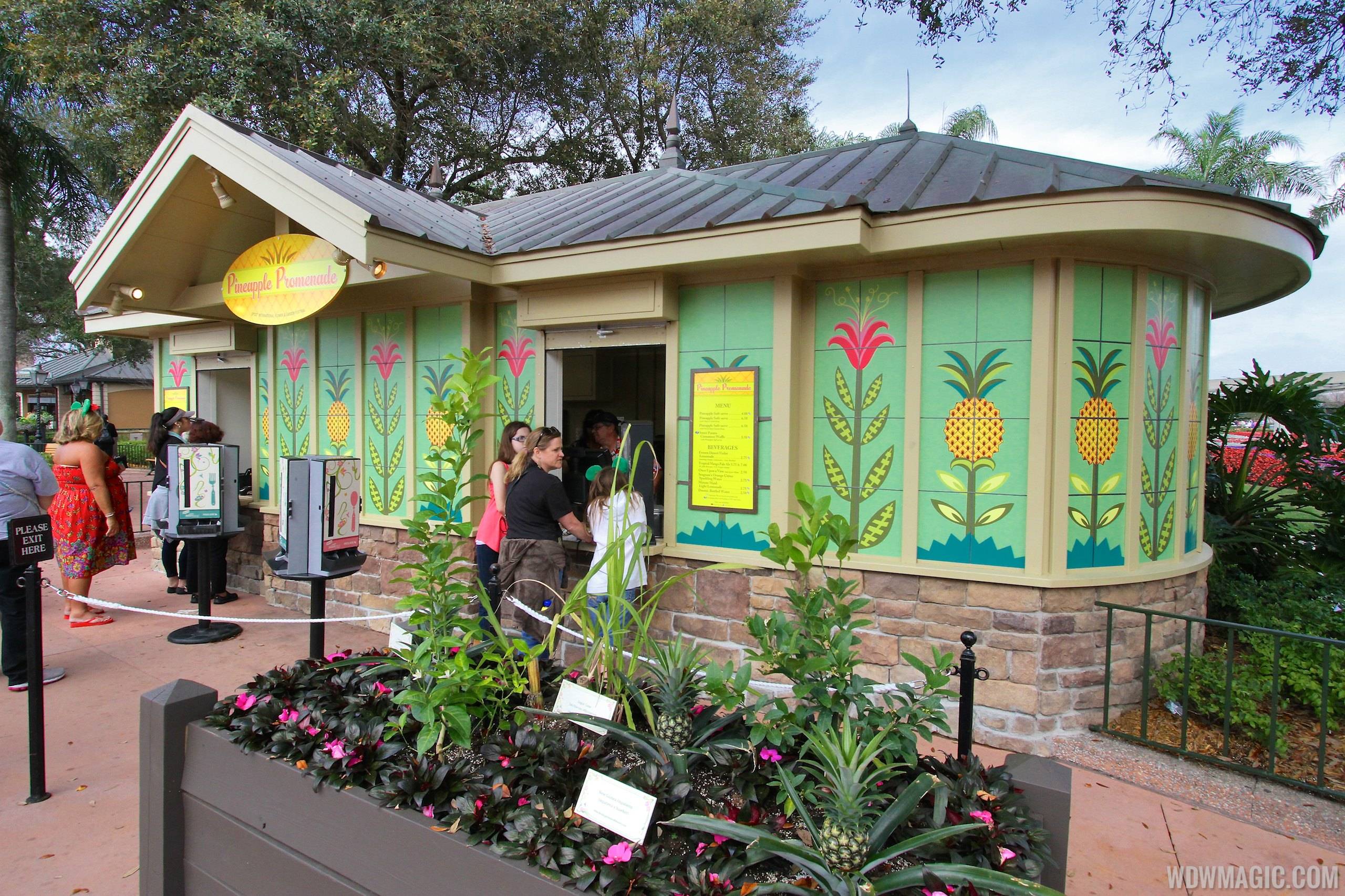 2014 Epcot Flower and Garden Festival Outdoor Kitchen kiosks - Pineapple Promenade kiosk