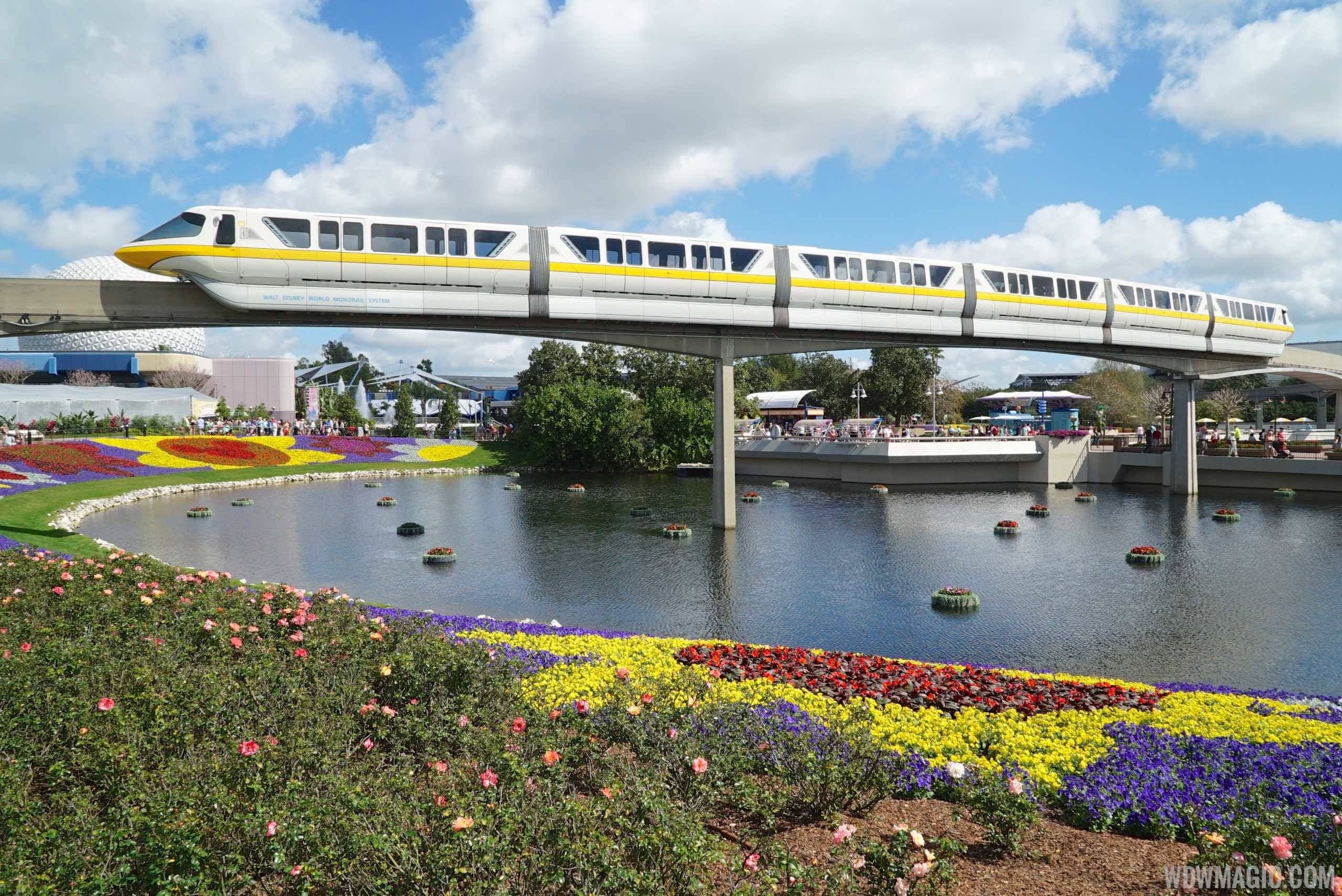 2015 Epcot Flower and Garden Festival - Future World monorail