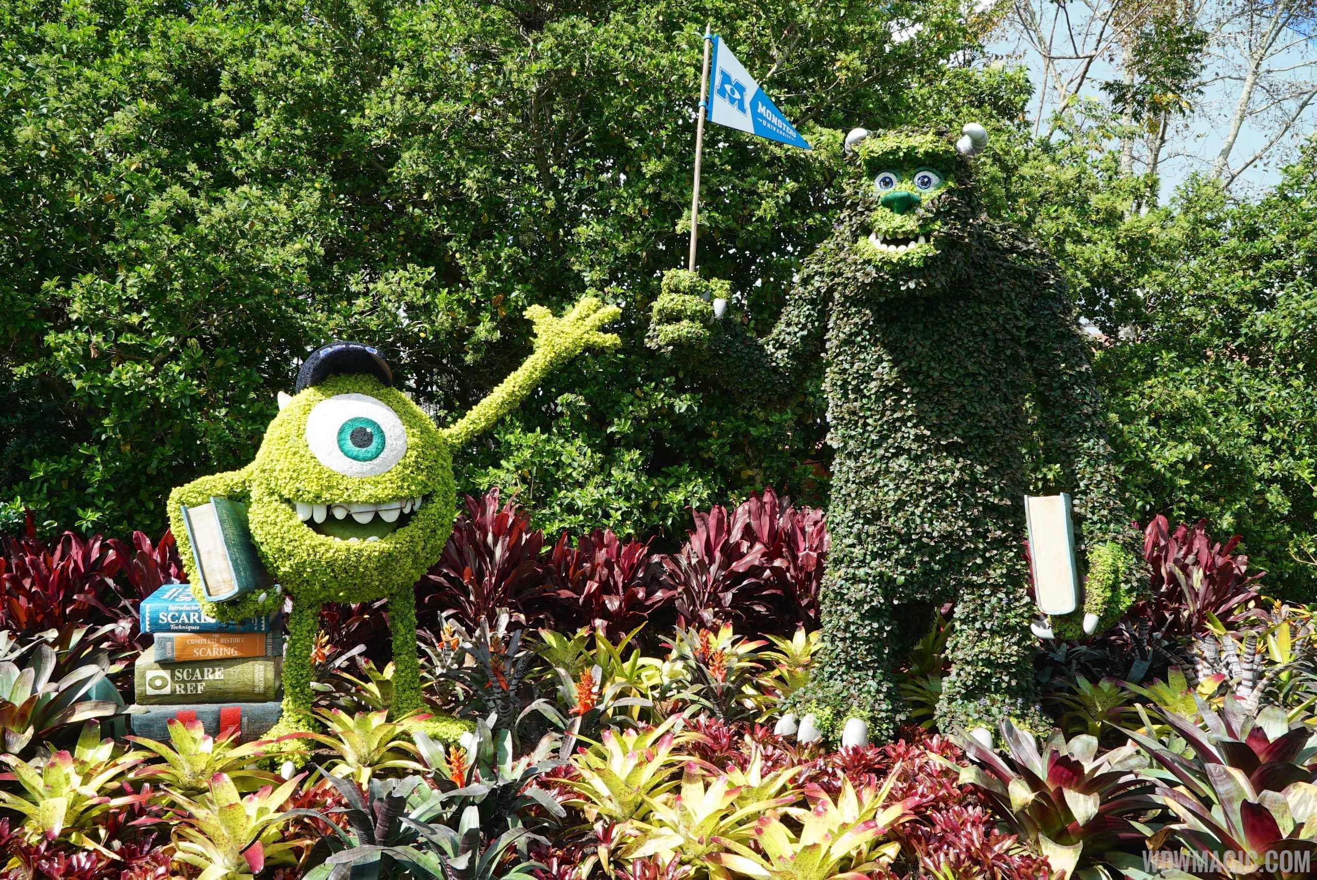 2015 Epcot Flower and Garden Festival - Monsters University topiary
