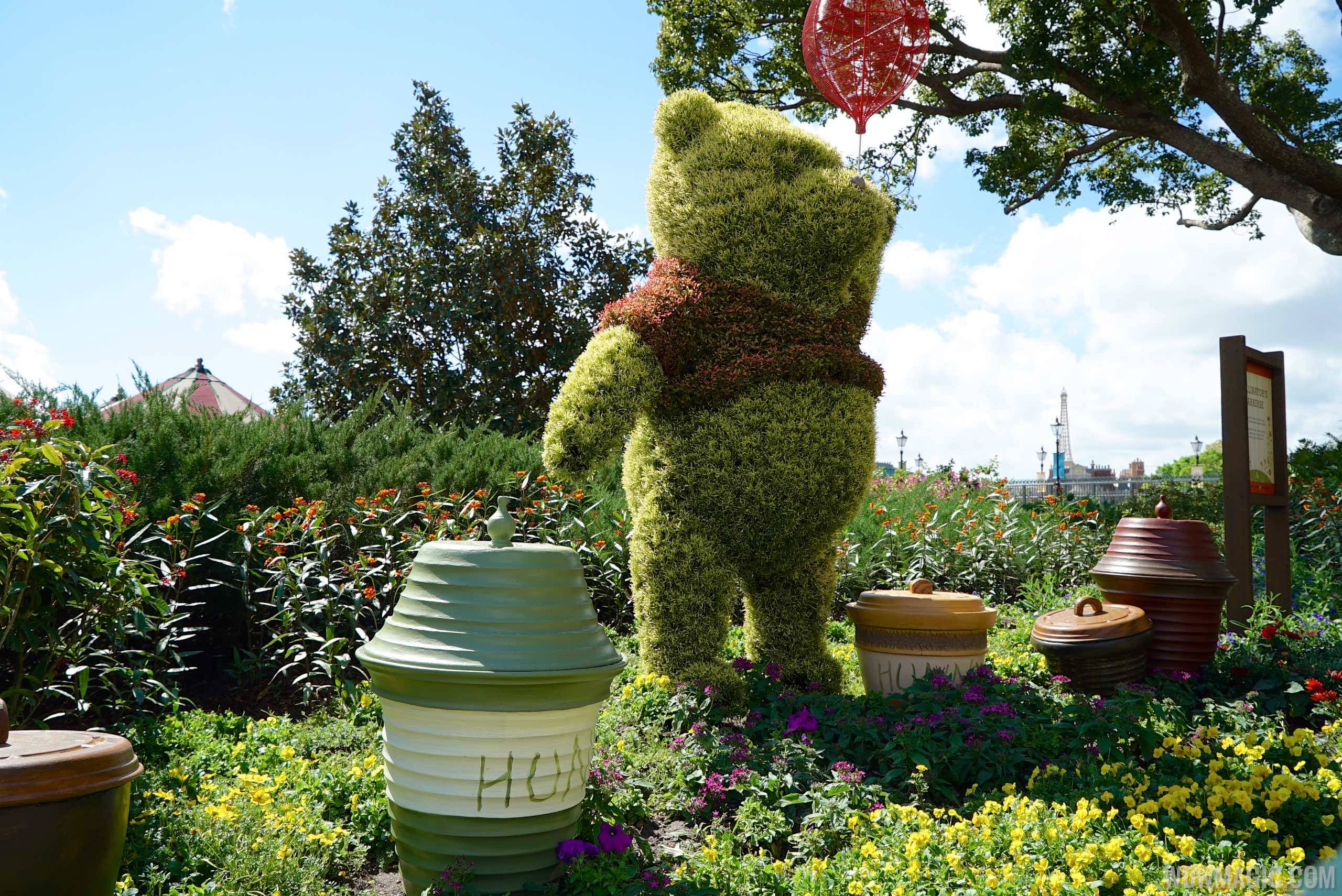 2015 Epcot Flower and Garden Festival - Pooh topiary at the UK