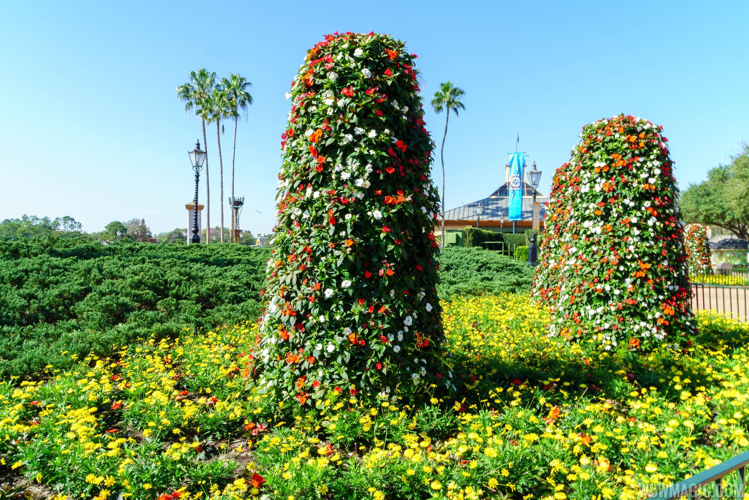 2016 Epcot International Flower and Garden Festival - Flower Tower in showcase plaza