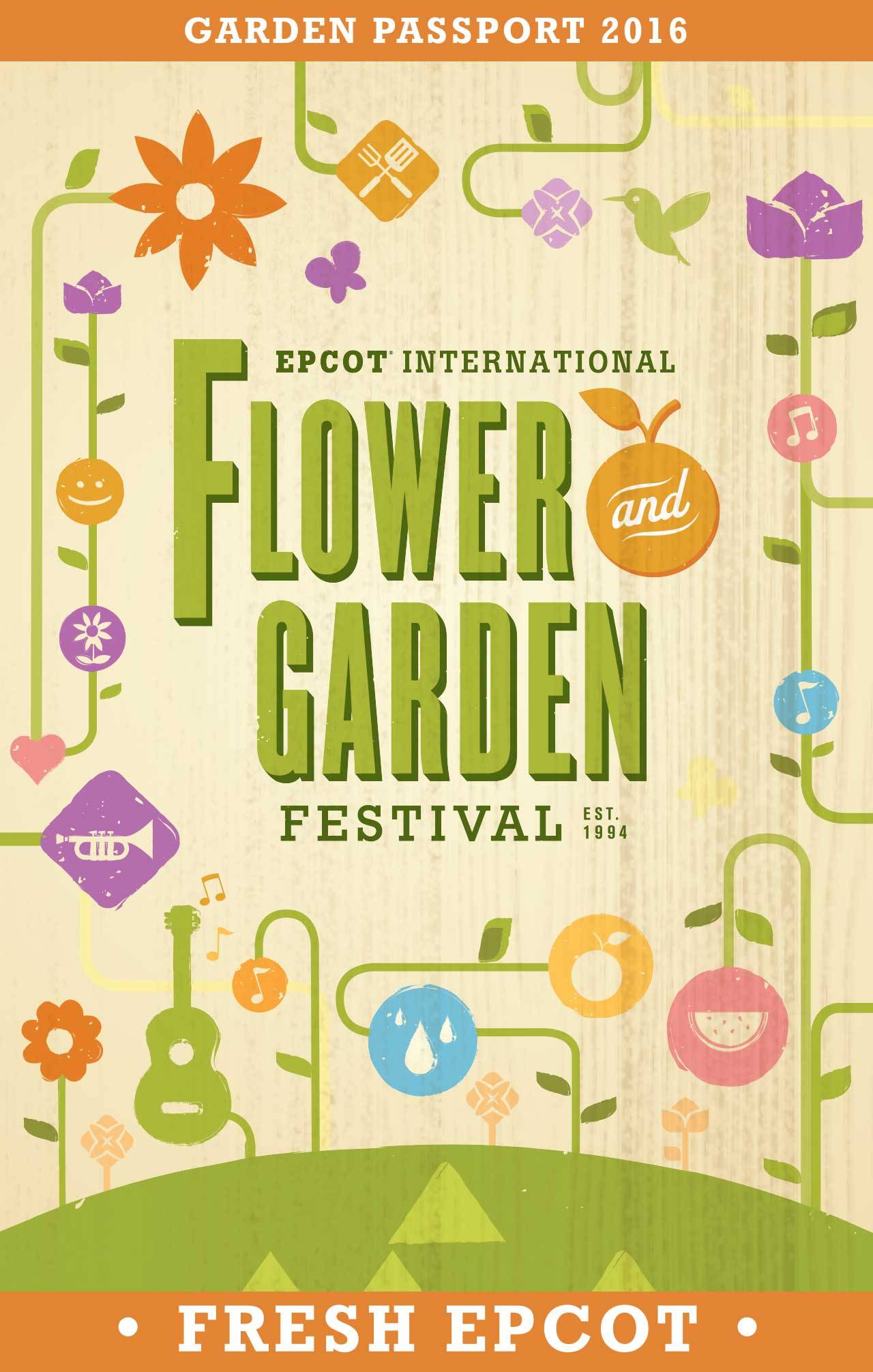 2016 Epcot Flower and Garden Festival passport - Photo 1 of 15, image size:750x1178
