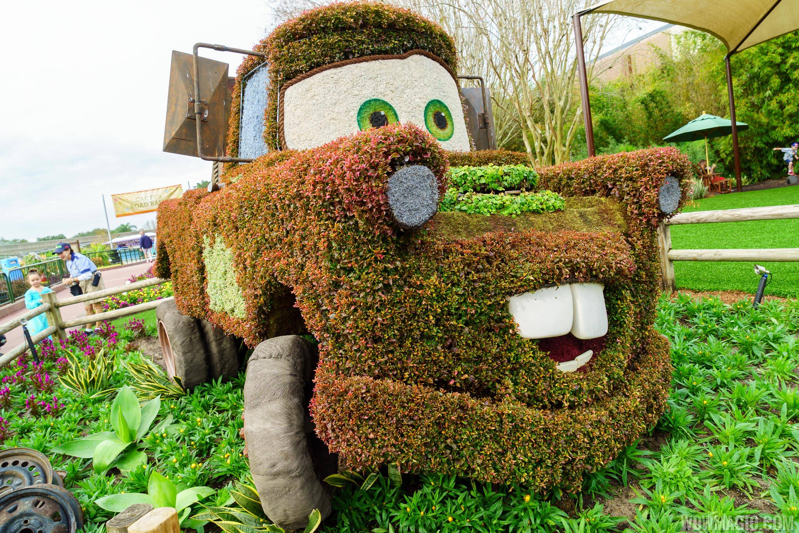 2016 Epcot International Flower and Garden Festival - Tow Mater topiary