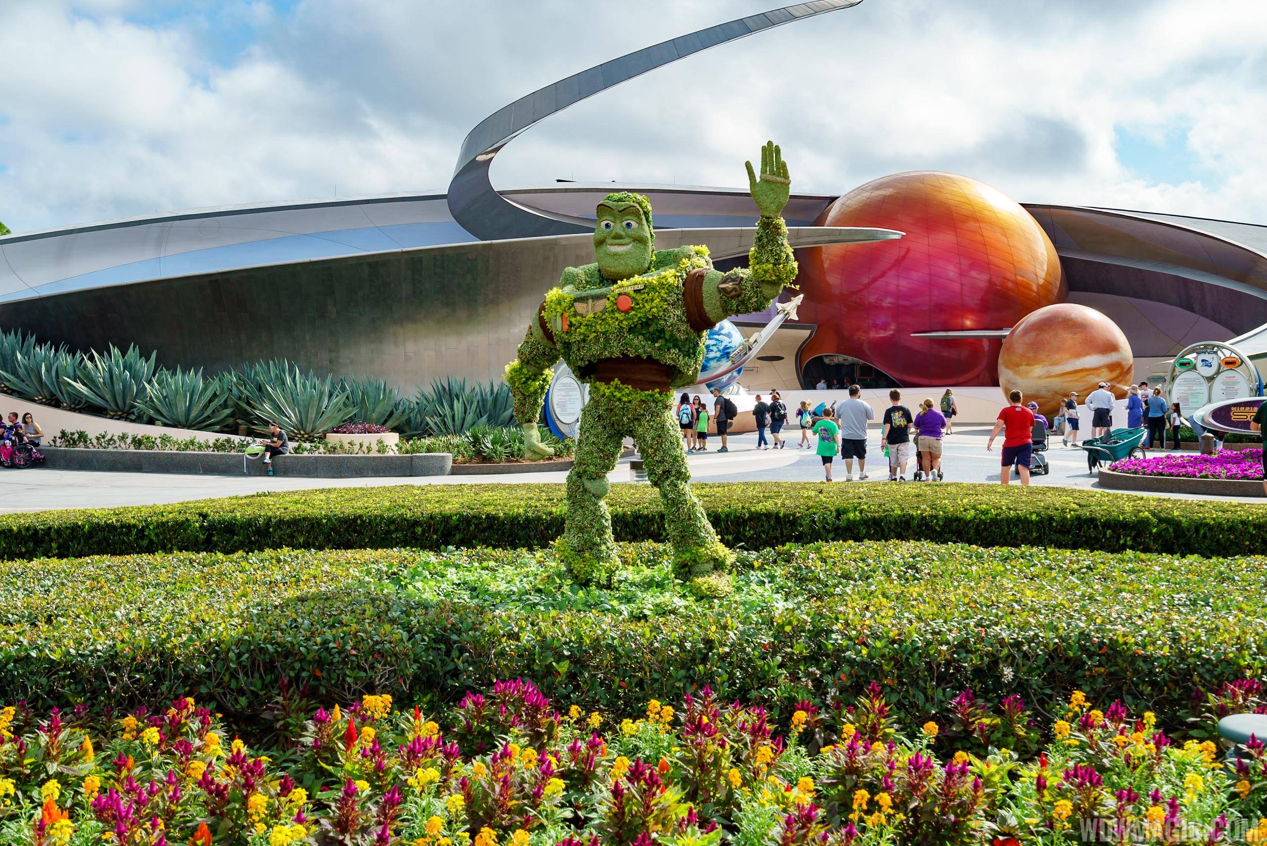 2017 Flower and Garden Festival - Buzz Lightyear topiary near Mission Space