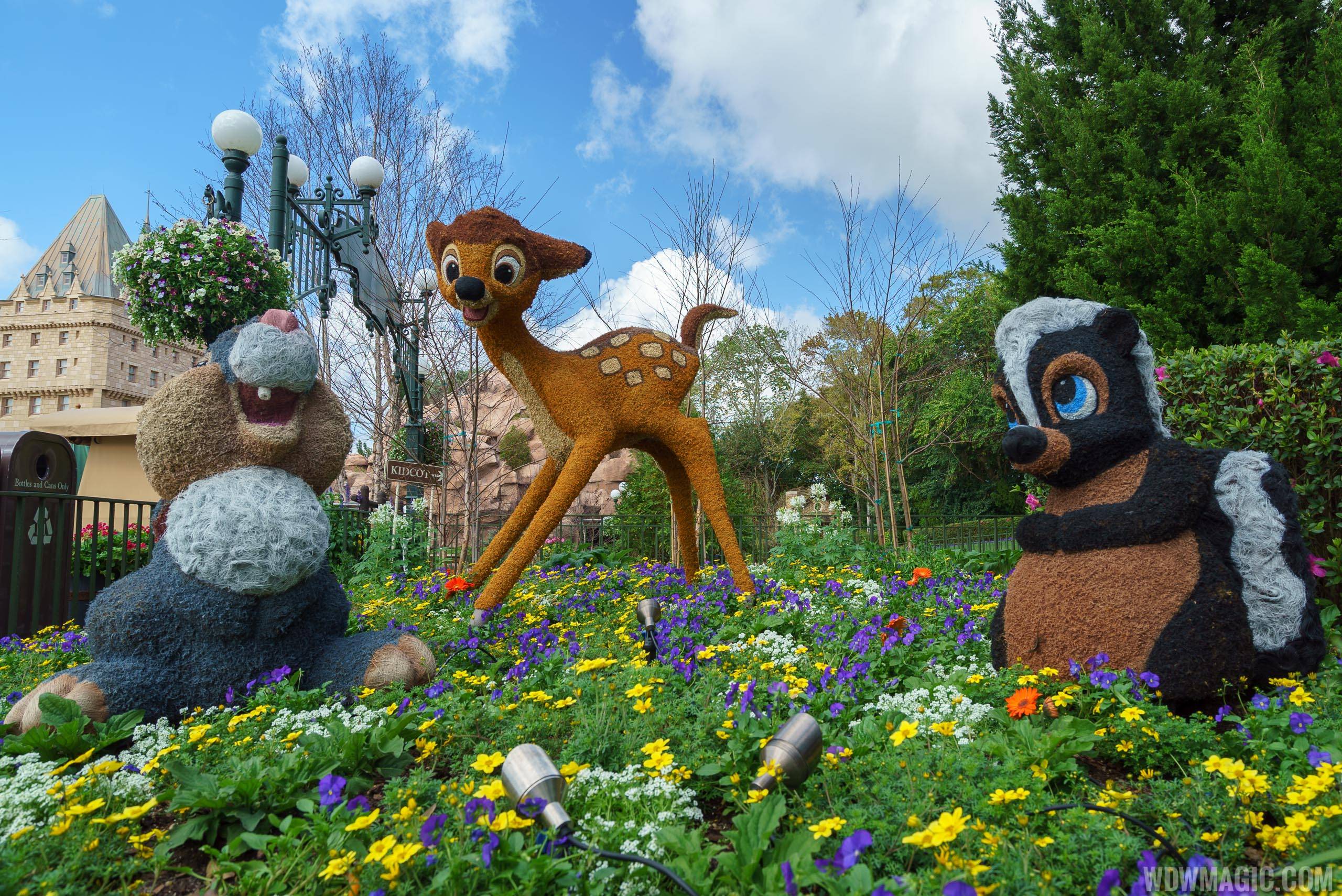 2017 Flower and Garden Festival - Bambi and friends topiaries in Canada Pavilion