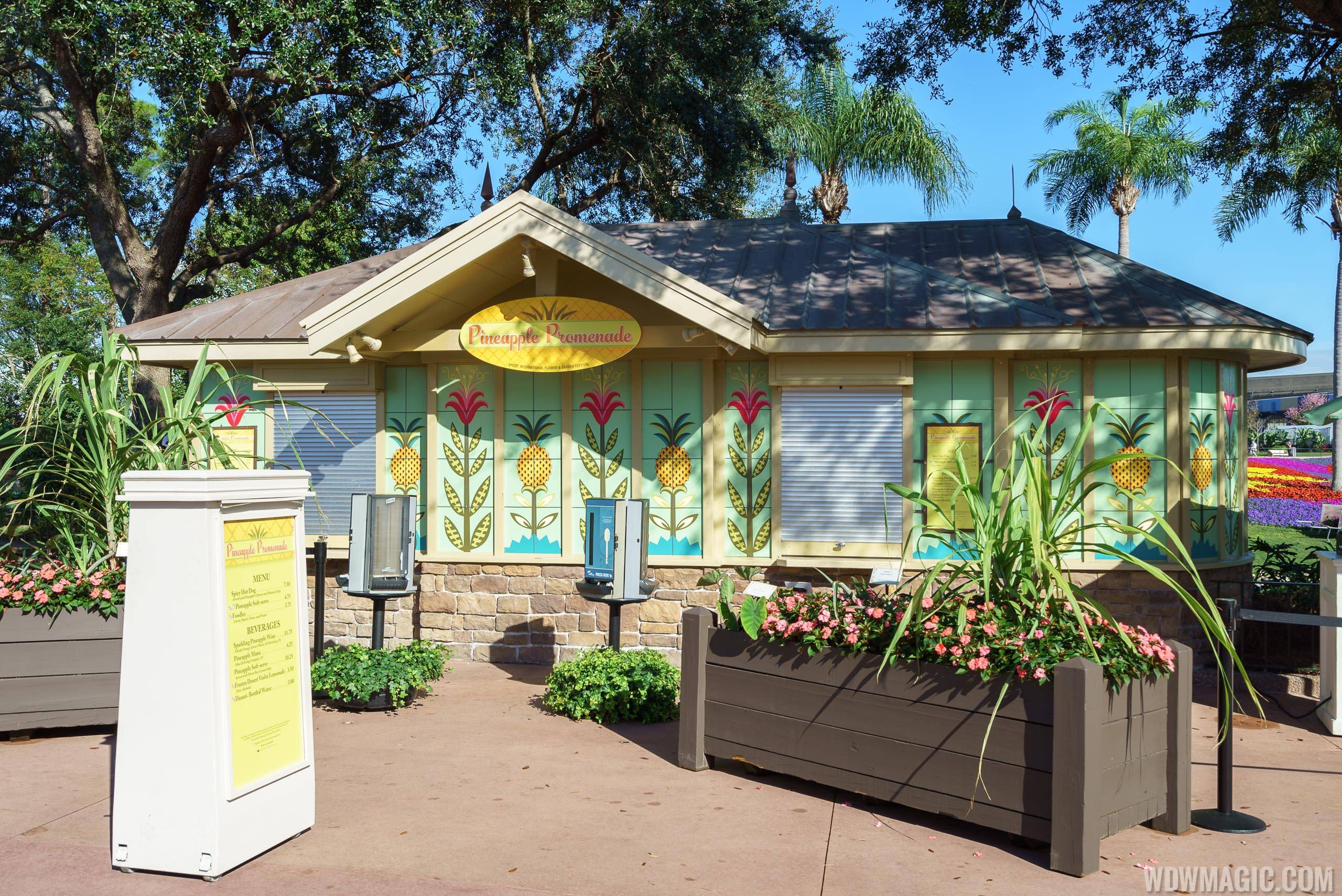 2017 Epcot Flower and Garden Festival Outdoor Kitchen kiosks - Pineapple Promenade kiosk