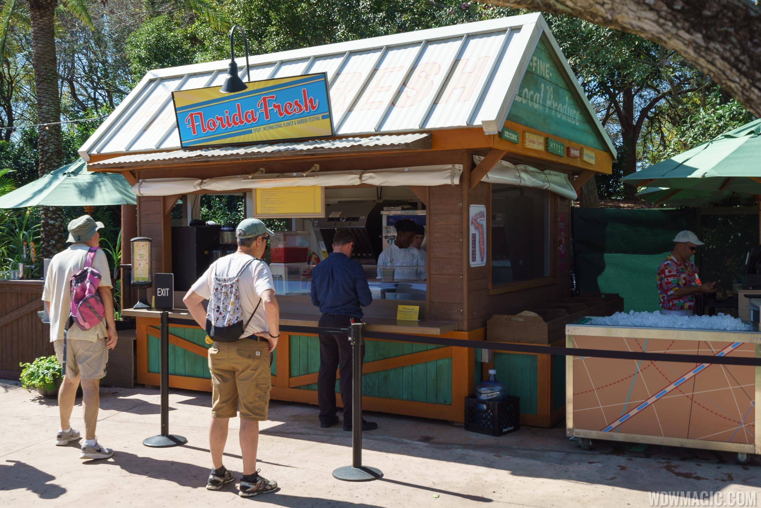2017 Epcot Flower and Garden Festival Outdoor Kitchen kiosks - Florida Fresh kiosk