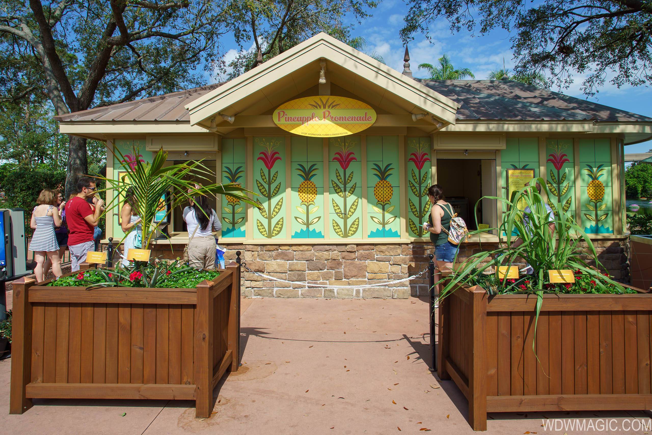 2018 Epcot Flower and Garden Festival Outdoor Kitchen kiosks - Pineapple Promenade