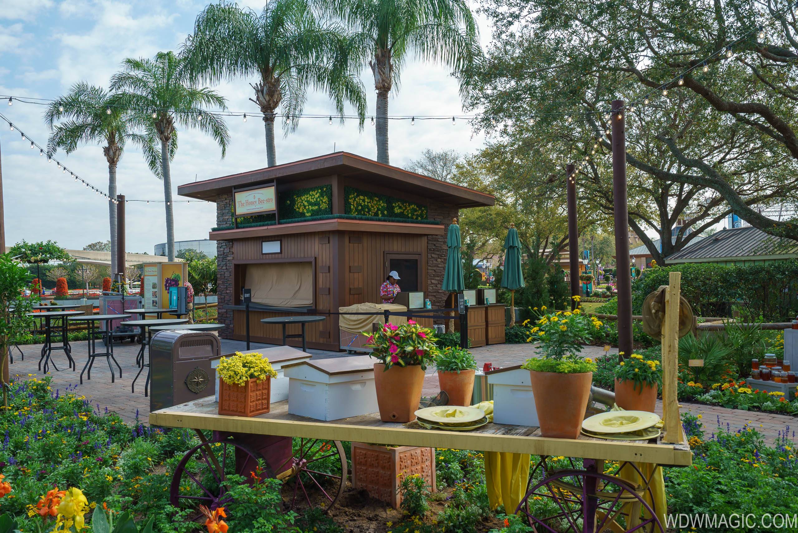 2018 Epcot Flower and Garden Festival Outdoor Kitchen kiosks and menus