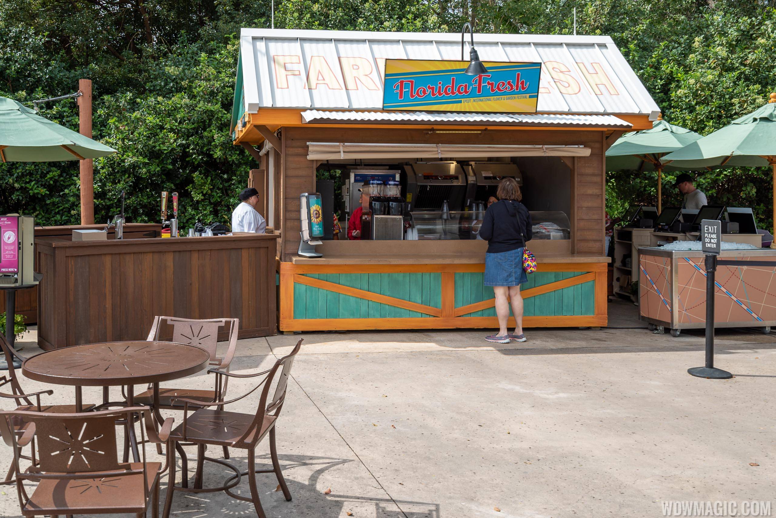 2020 Epcot Flower and Garden Festival Outdoor Kitchen kiosks - Florida Fresh