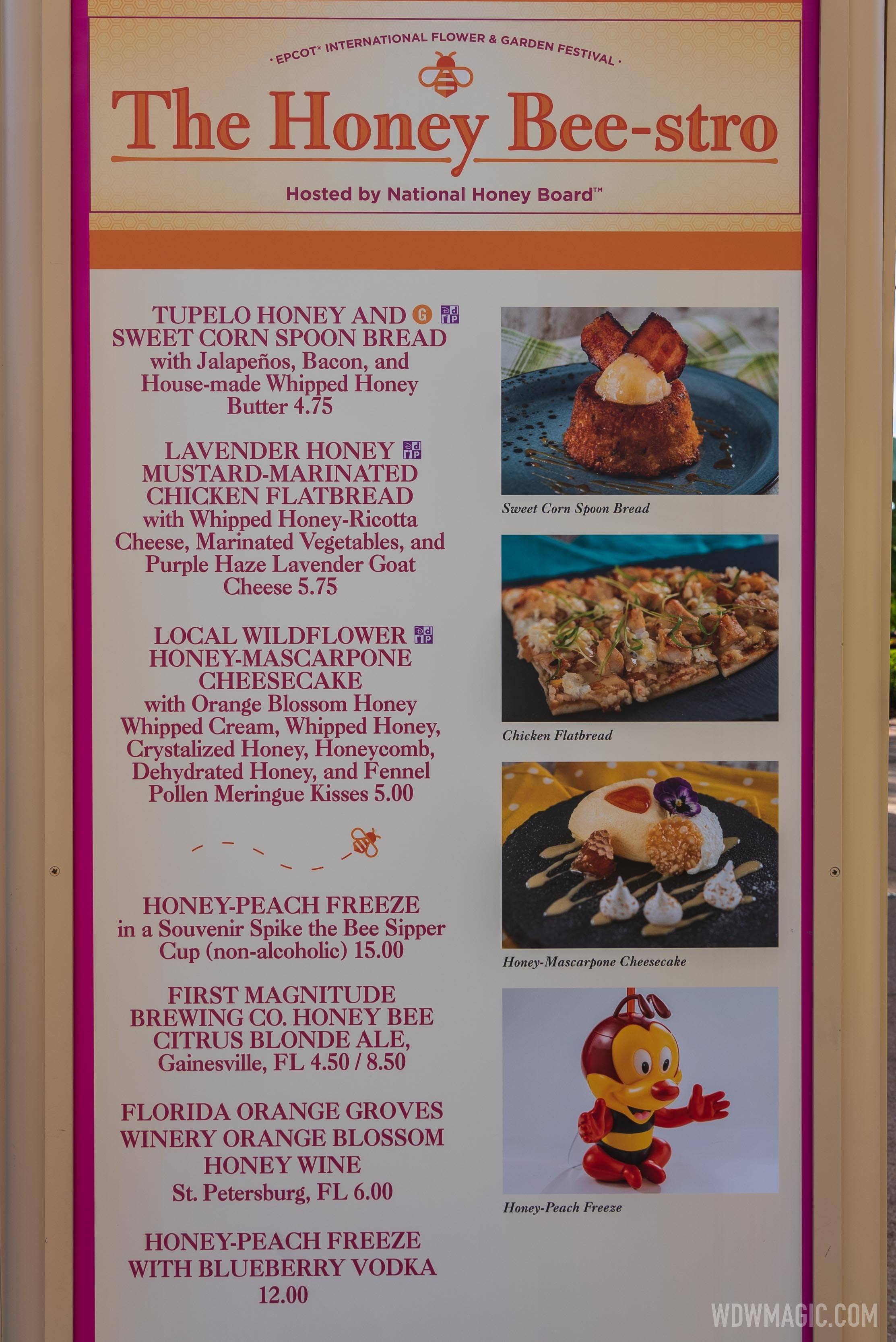 The Honey Bee-stro kiosk menu