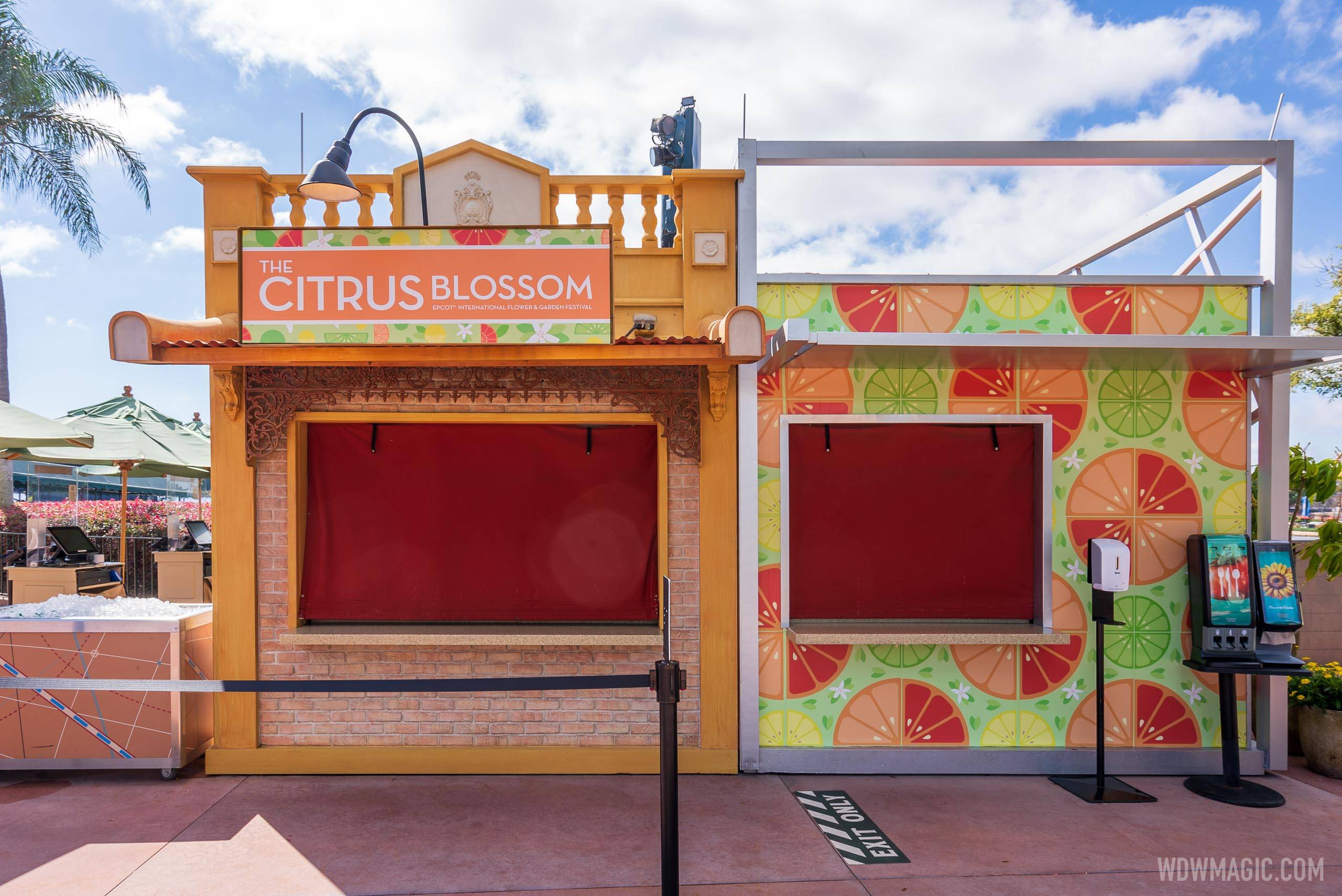 The Citrus Blossom kiosk