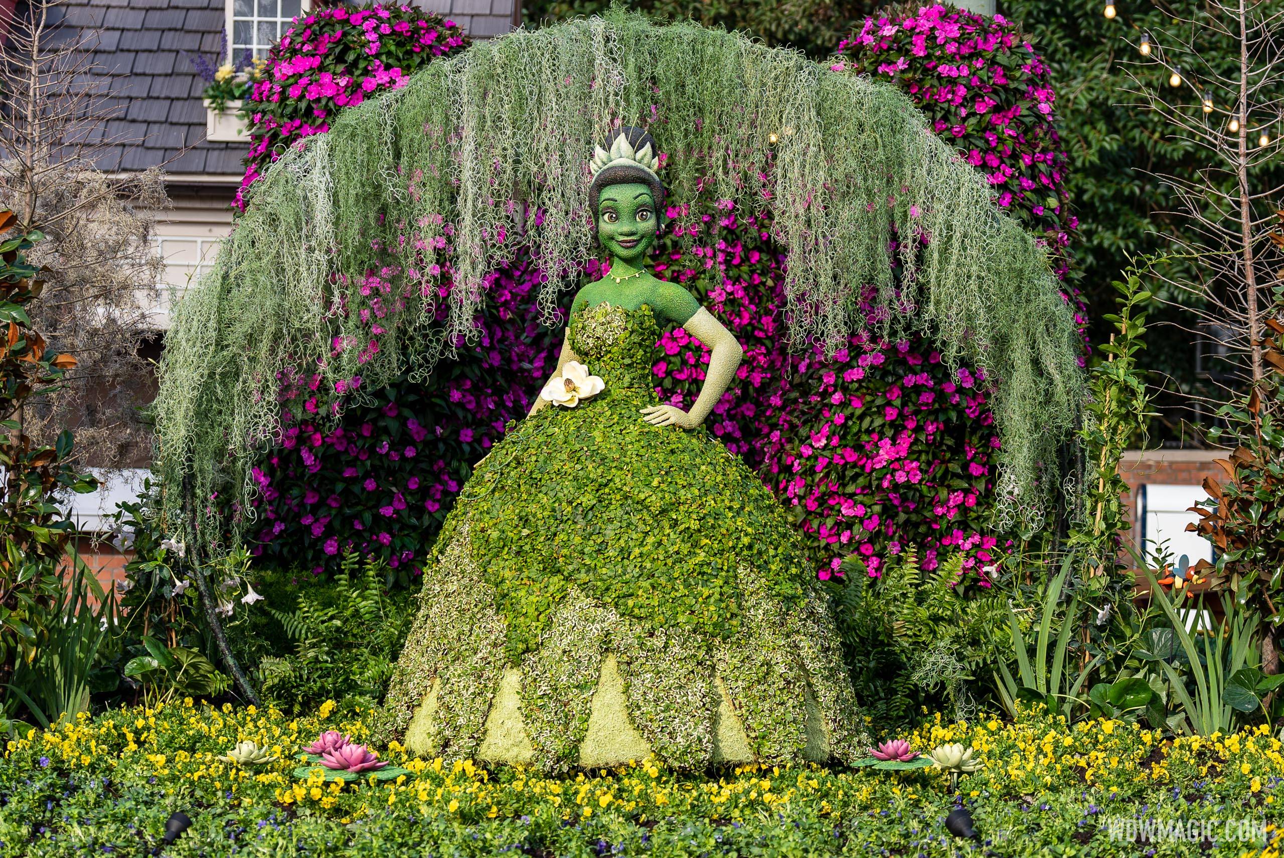 All-new Princess Tiana topiary debuts at The American Adventure in EPCOT