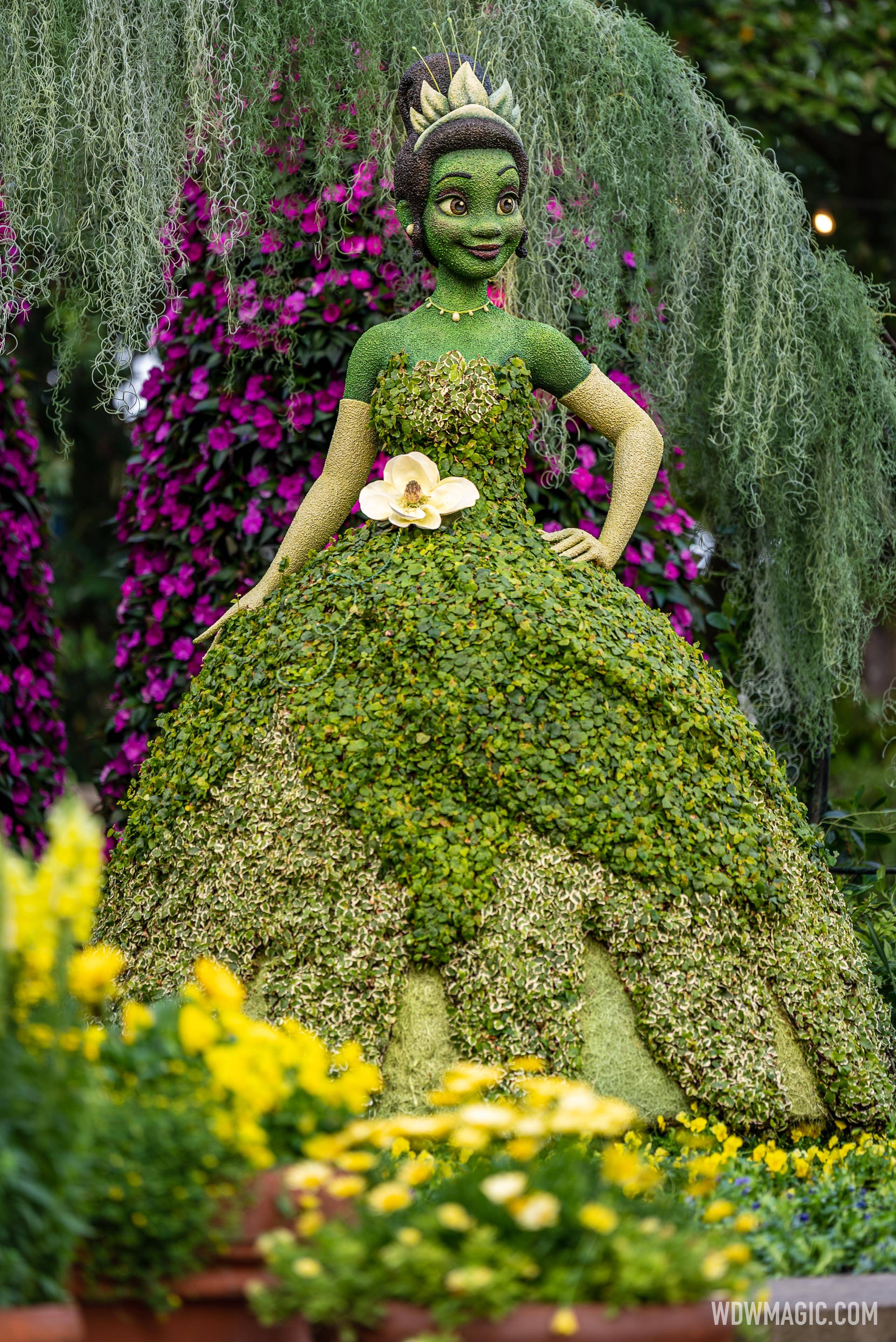 2023 Flower and Garden Festival - Princess Tiana topiary display