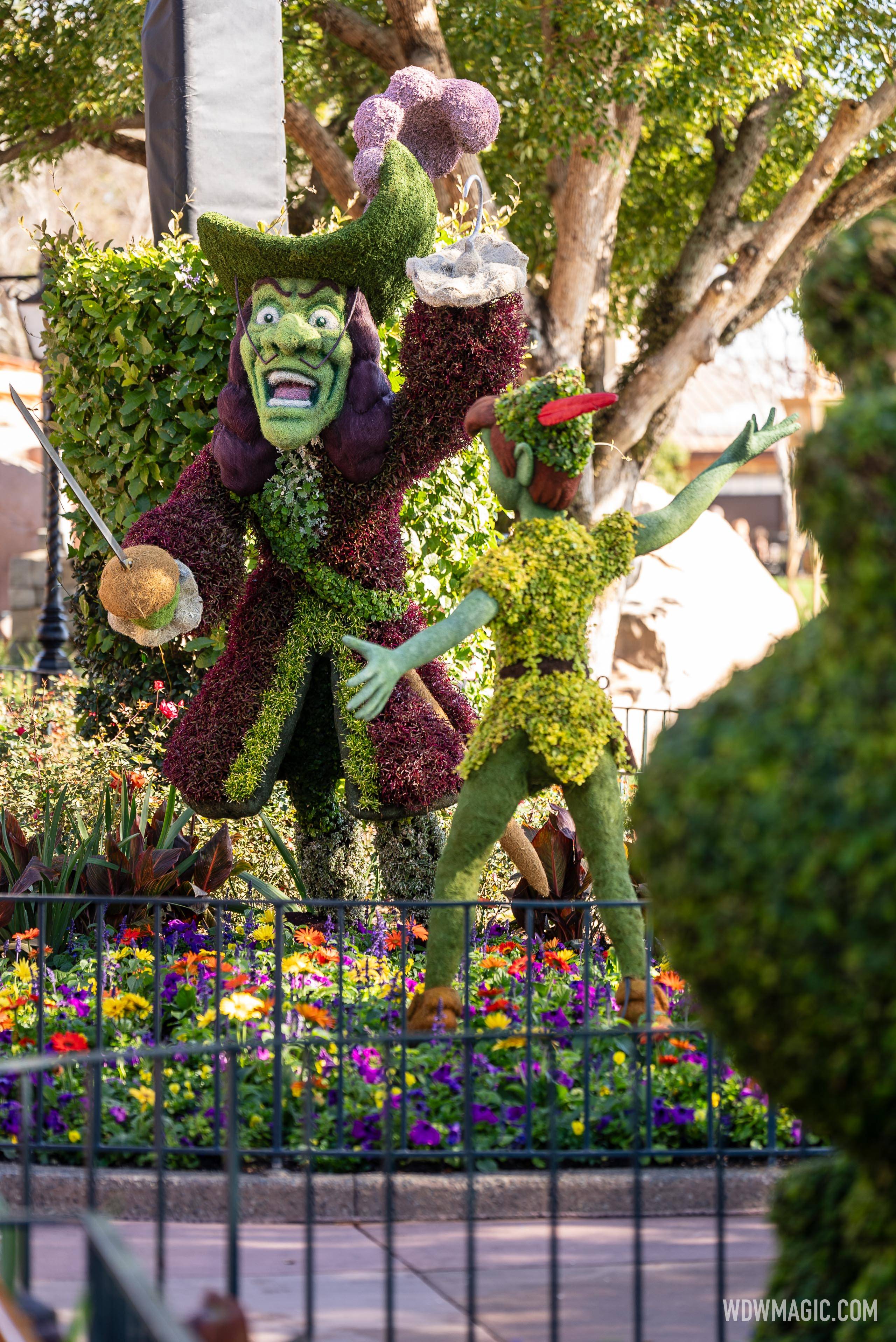 Peter Pan, Captain Hook and Tick Tock Croc, World Showcase – Between United Kingdom and Canada Pavilions