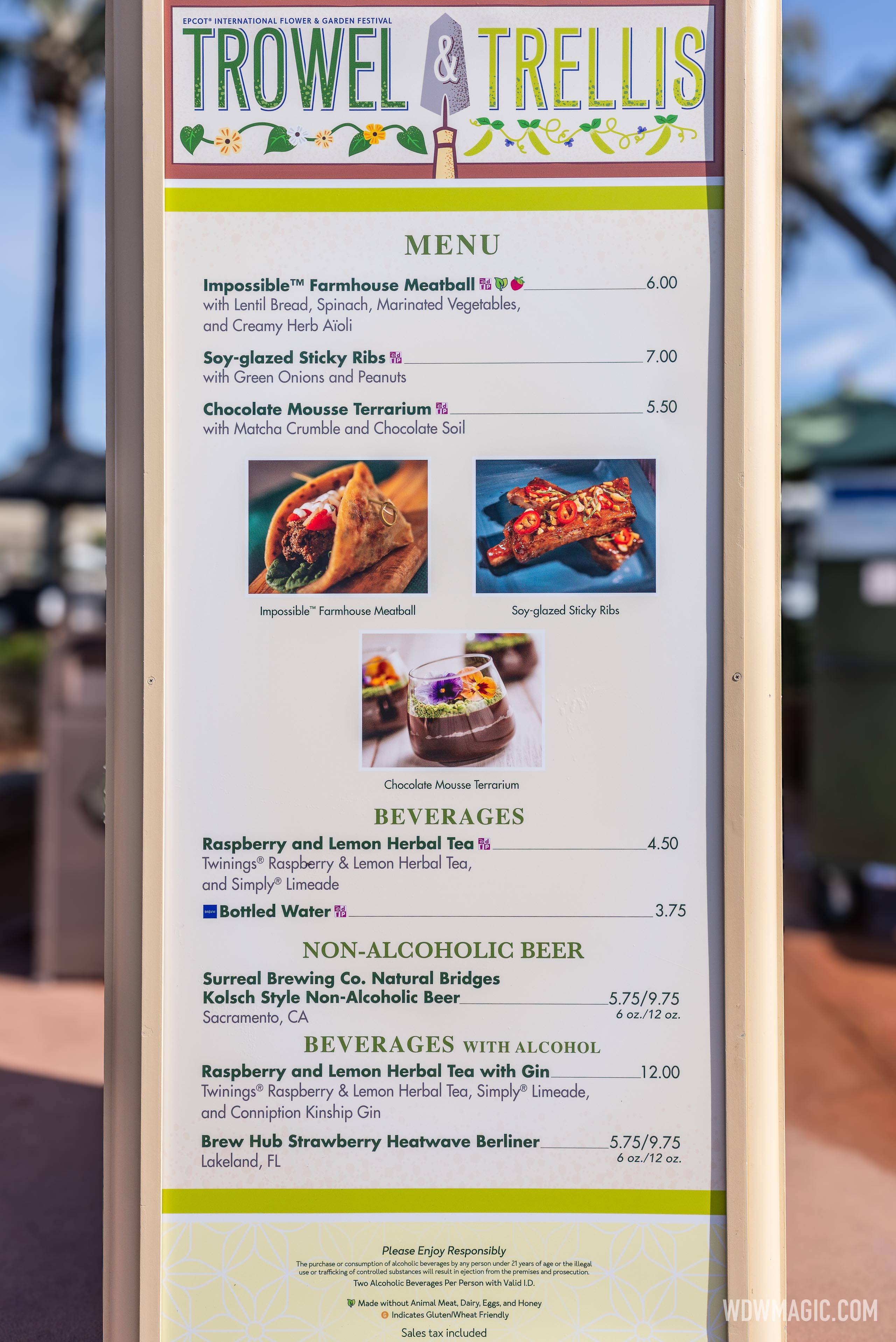 2024 EPCOT International Flower and Garden Festival Outdoor Kitchens menus and prices