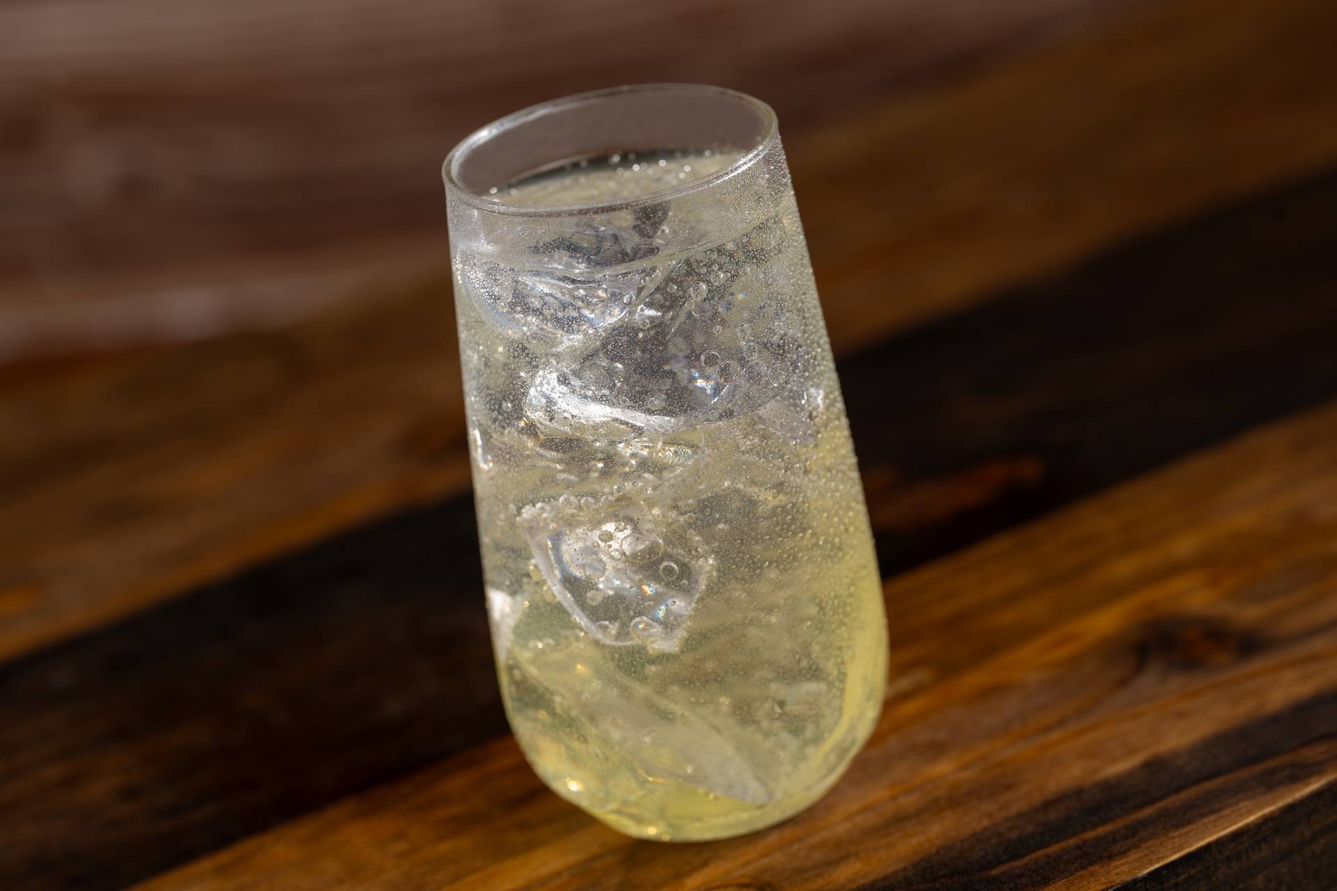 Limoncello-Basil Sparkling Cocktail: Sparkling wine, Seagram's Club Soda, and limoncello liqueur