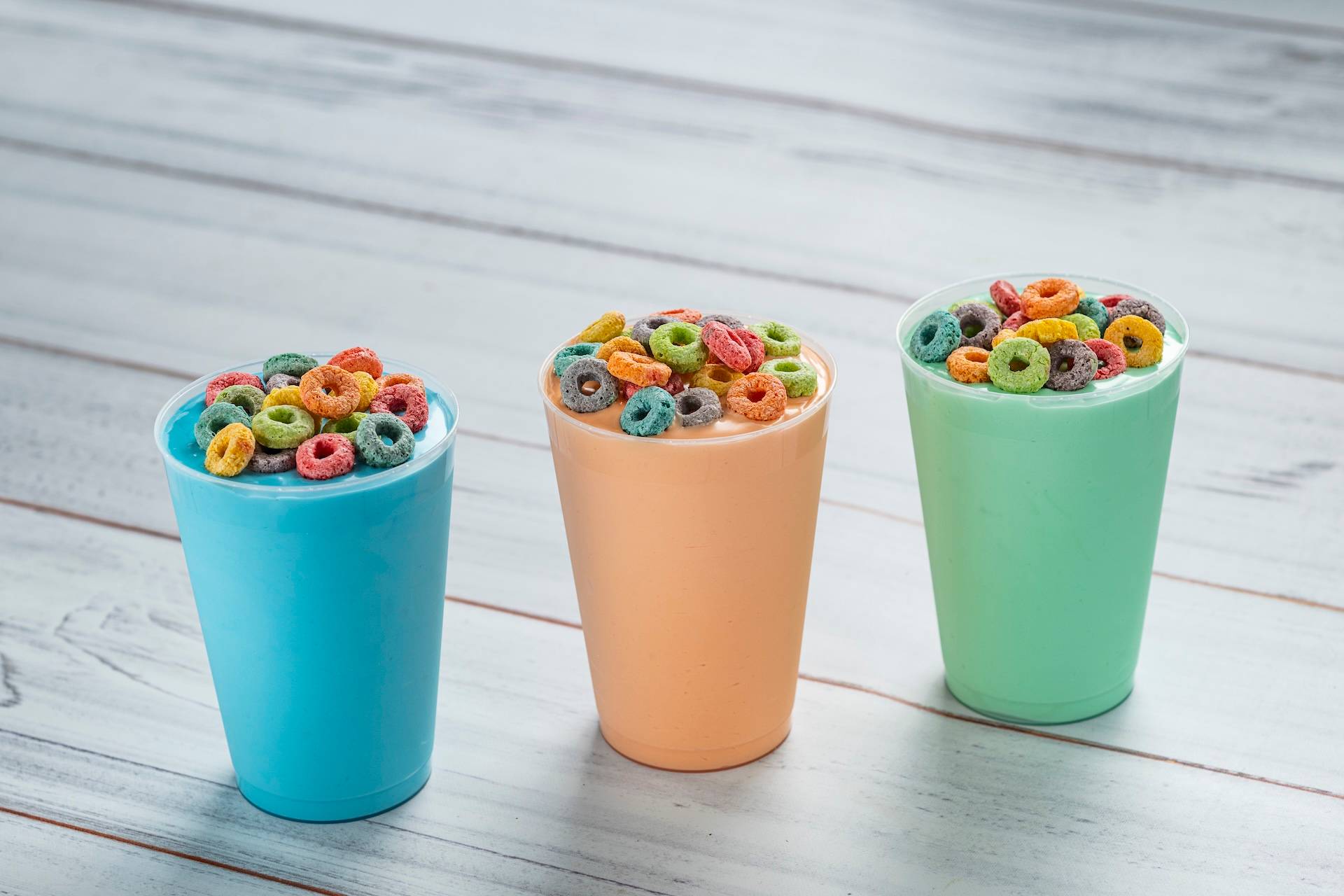 Fruit Cereal Shake: Vanilla soft-serve and fruit-flavored breakfast cereal (Non-alcoholic)