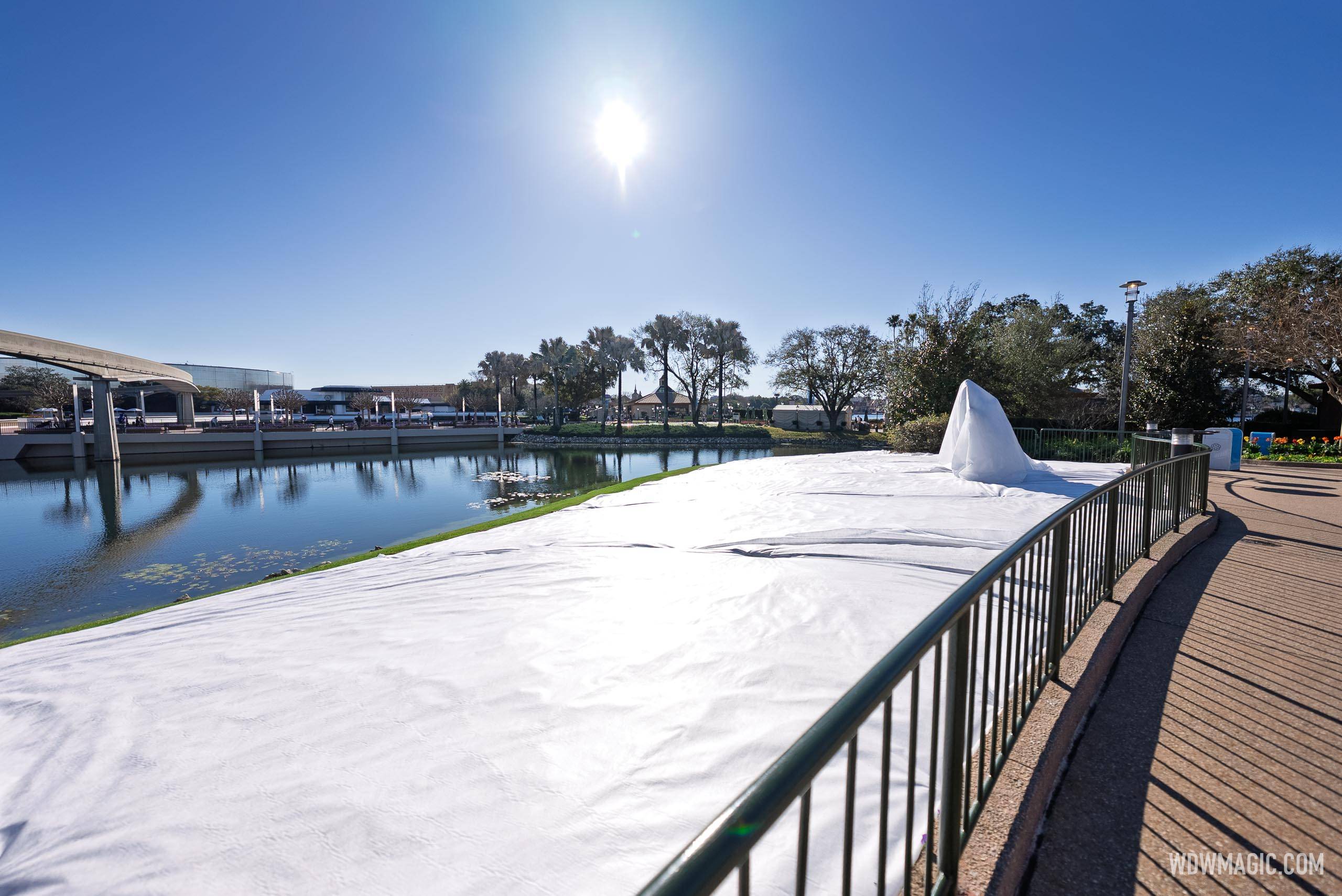 EPCOT Topiaries and Flower Beds Protected from Freezing Temperatures