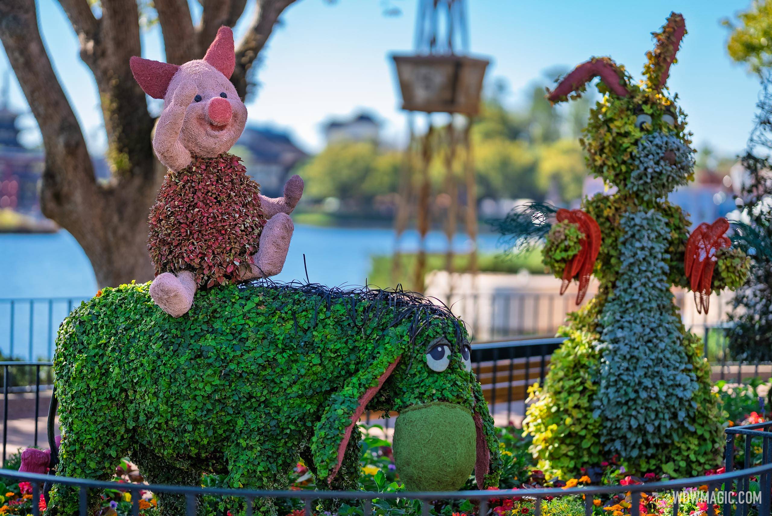 Eeyore, Piglet and Rabbit near the United Kingdom Pavilion