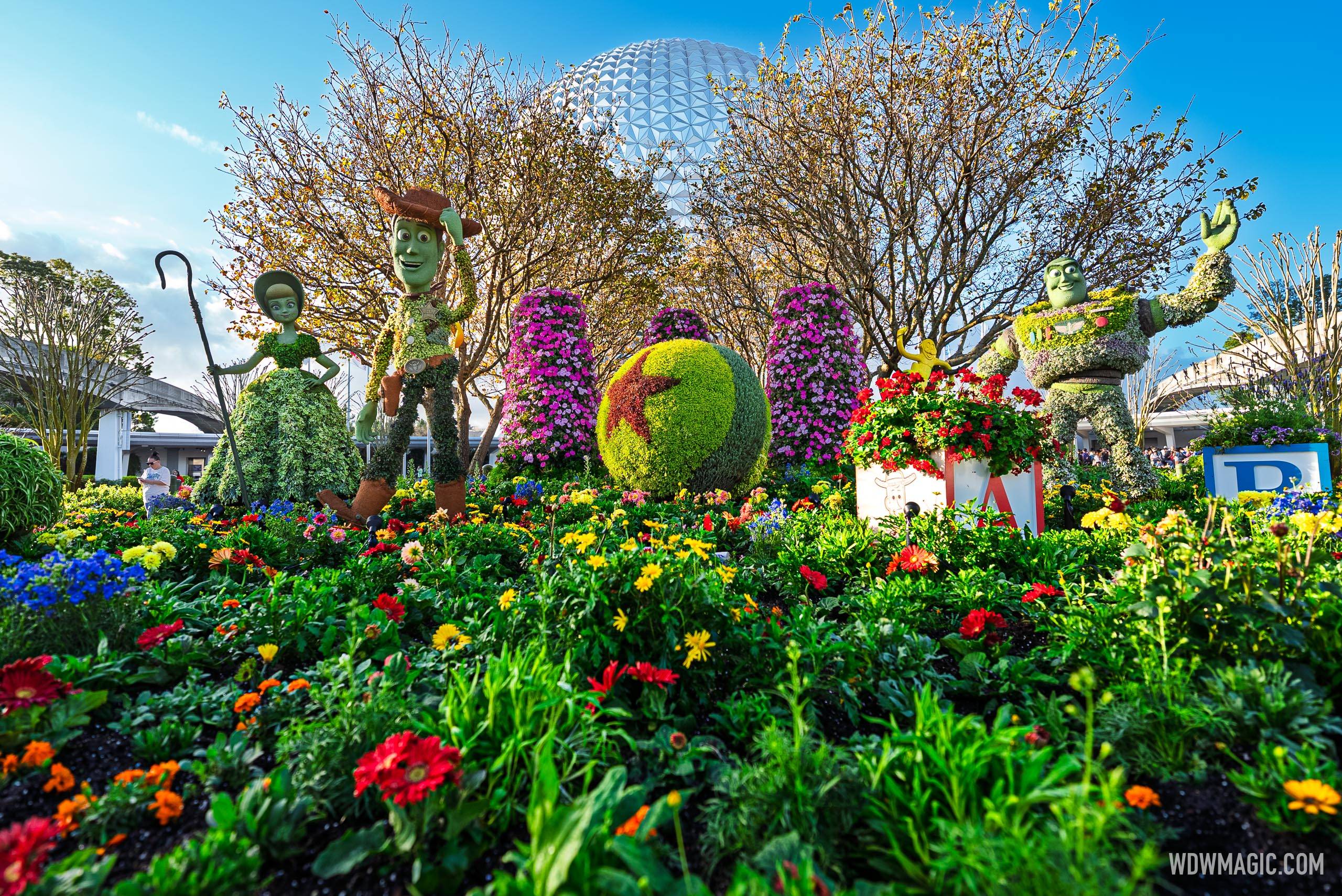 EPCOT Flower and Garden Festival 2026 Main Entrance Topiary Display