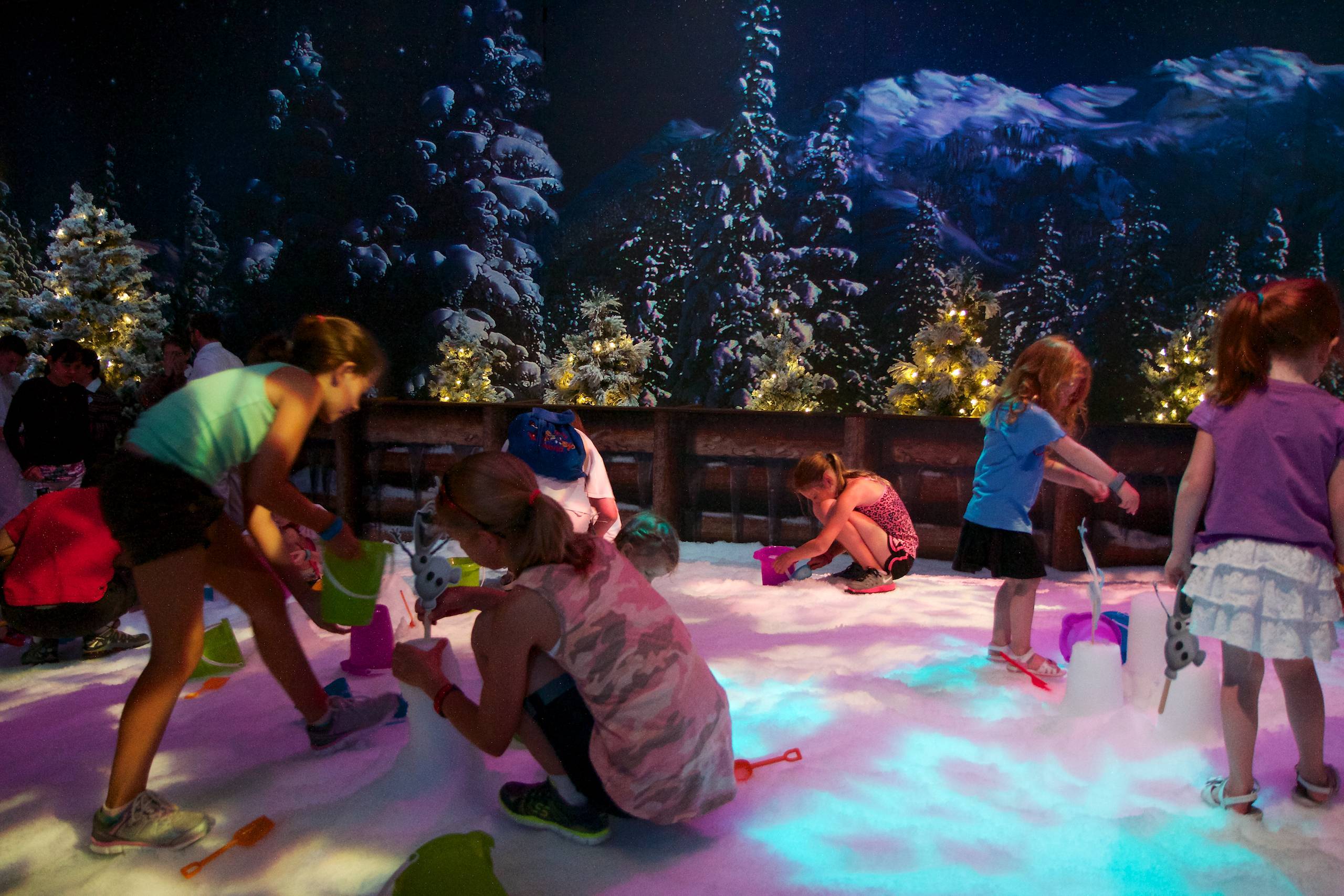 Frozen Summer Fun - Inside Wandering Oaken's Trading Post and Frozen Funland snow play area