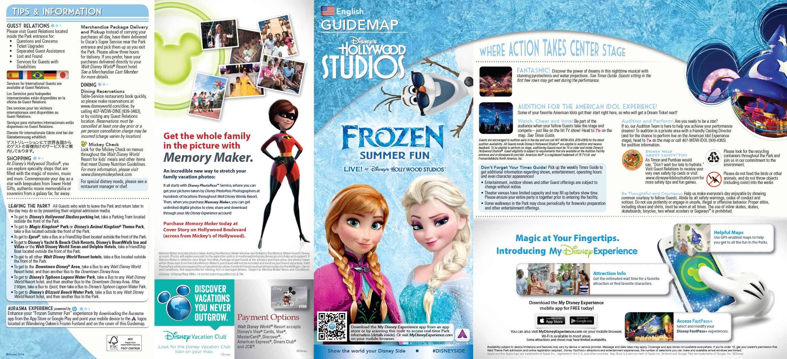PHOTOS - Frozen Summer Fun takes over the new guide map for Disney's Hollywood Studios