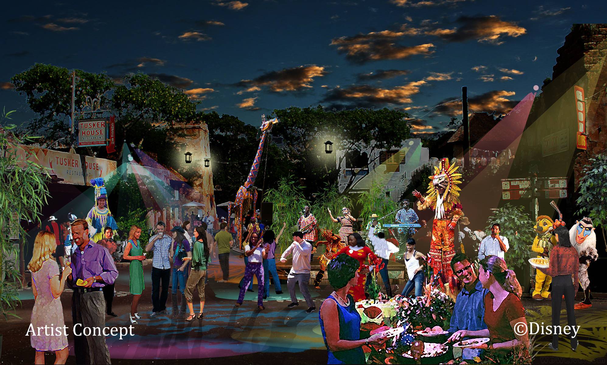 Harambe Nights street party concept art
