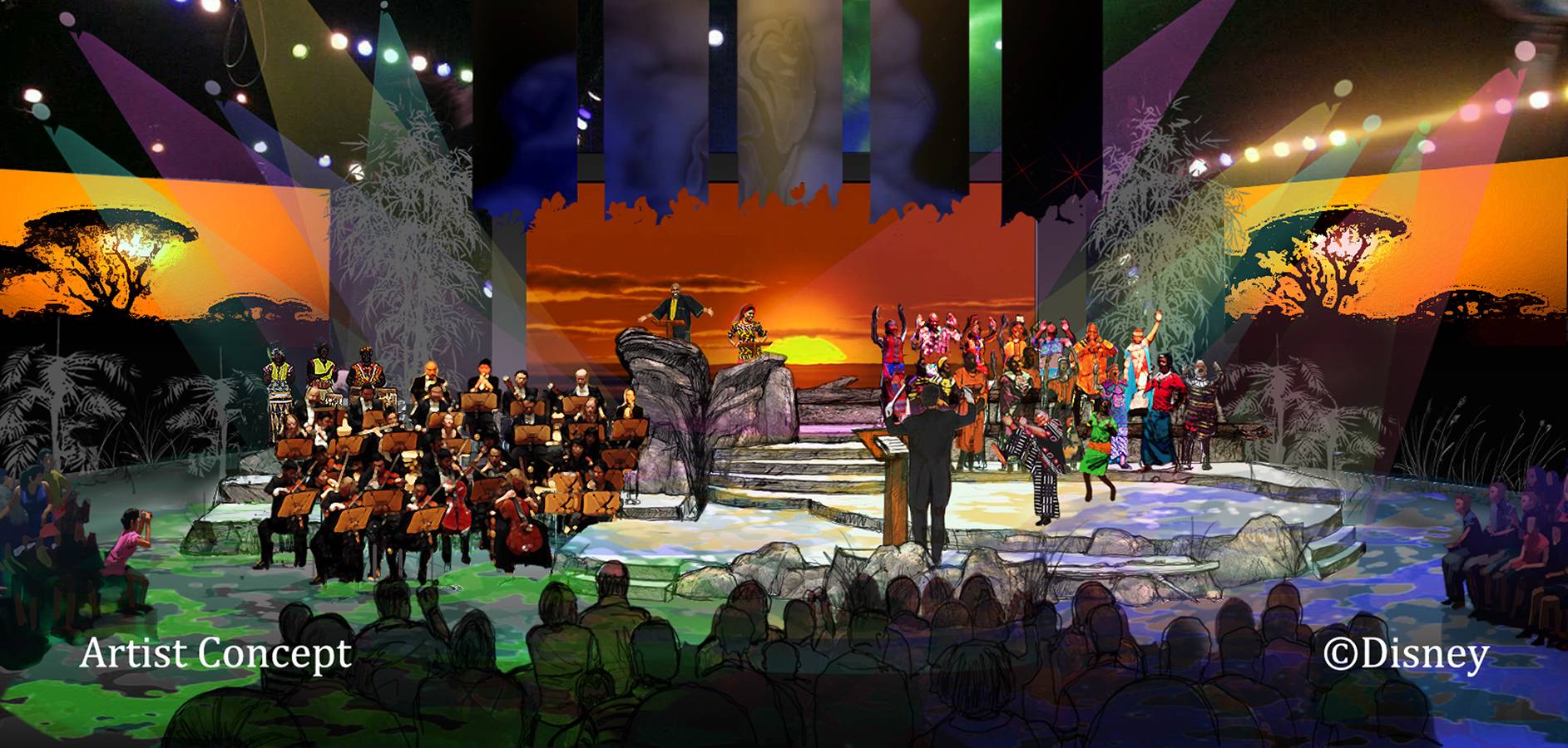 Harambe Nights - Lion King Concert in the Wild concept art