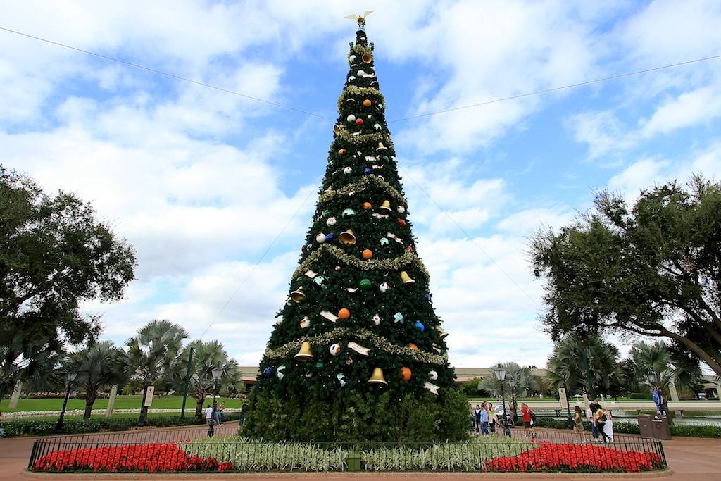 The Epcot Christmas tree