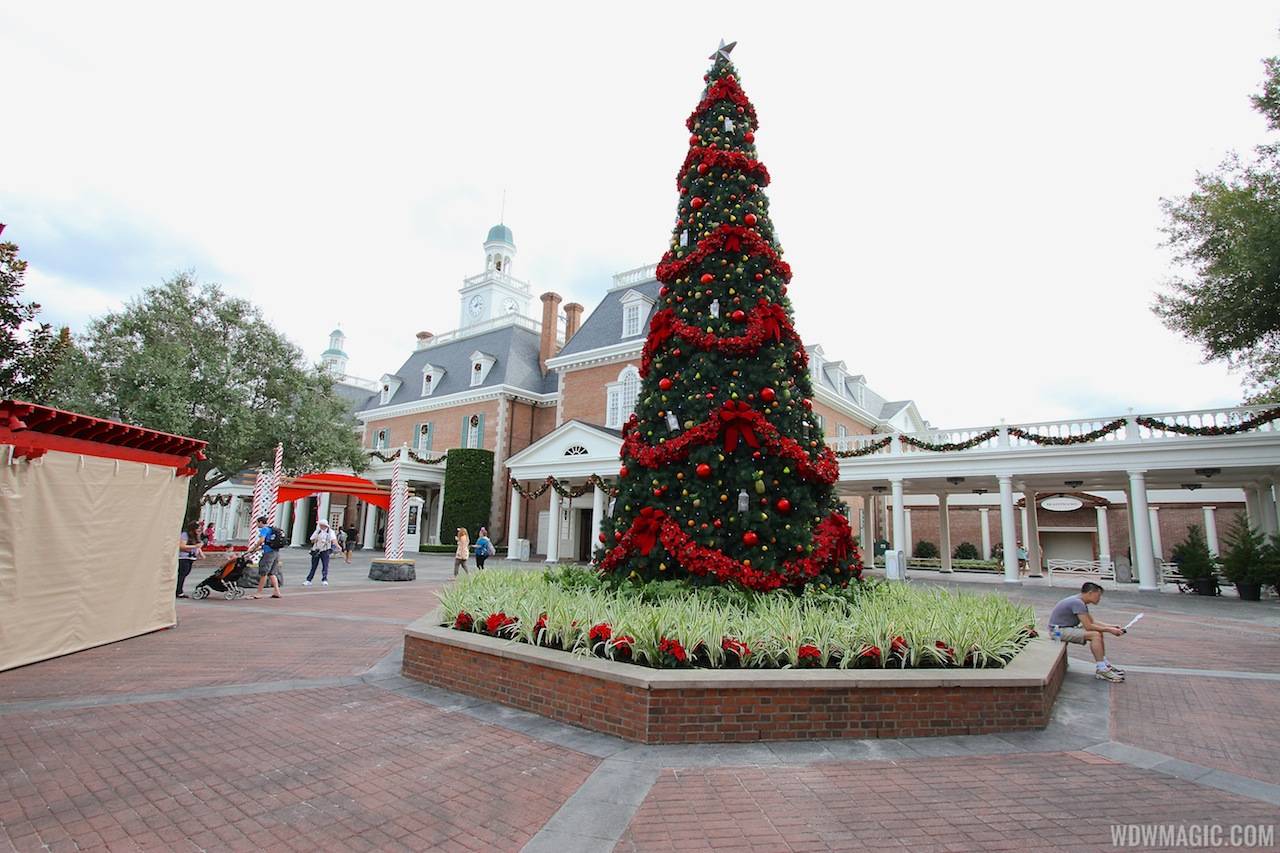 Epcot holiday decorations 2013