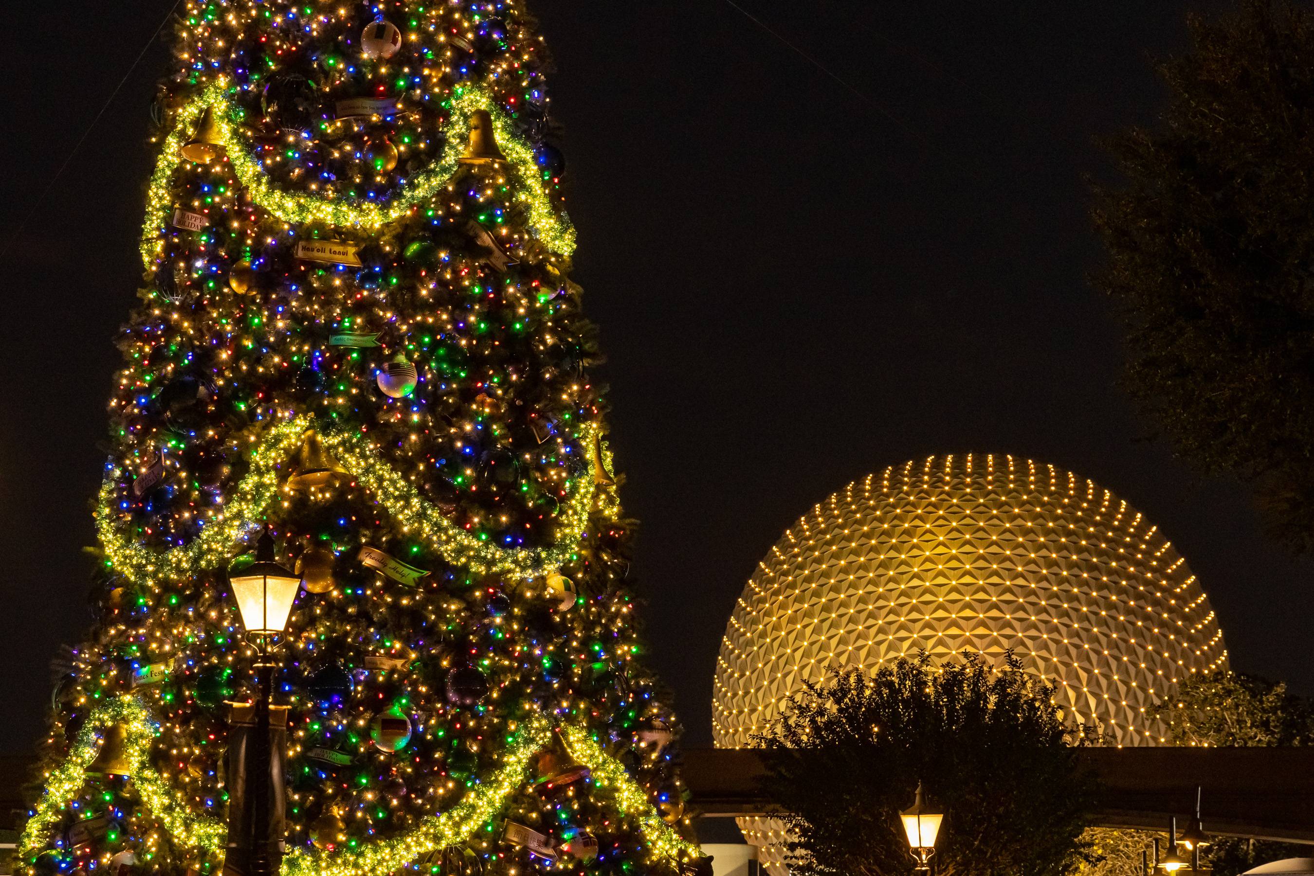Disney confirms new holiday lighting show for Spaceship Earth, the debut of all-new holiday remix at Guardians of the Galaxy, and Glimmering Greenhouses at EPCOT
