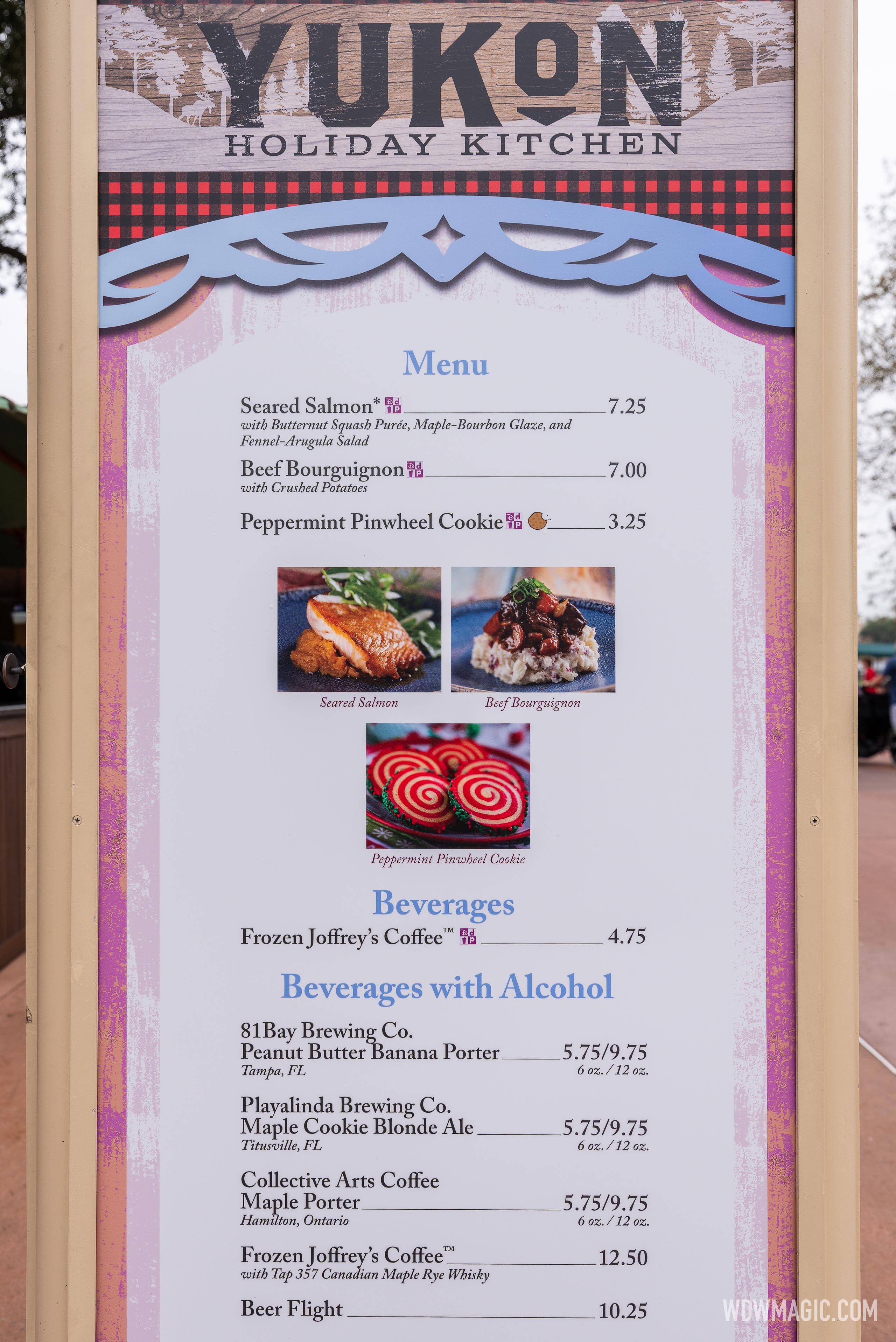 2024 EPCOT International Festival of the Holidays Holiday Kitchens Kiosks and Prices