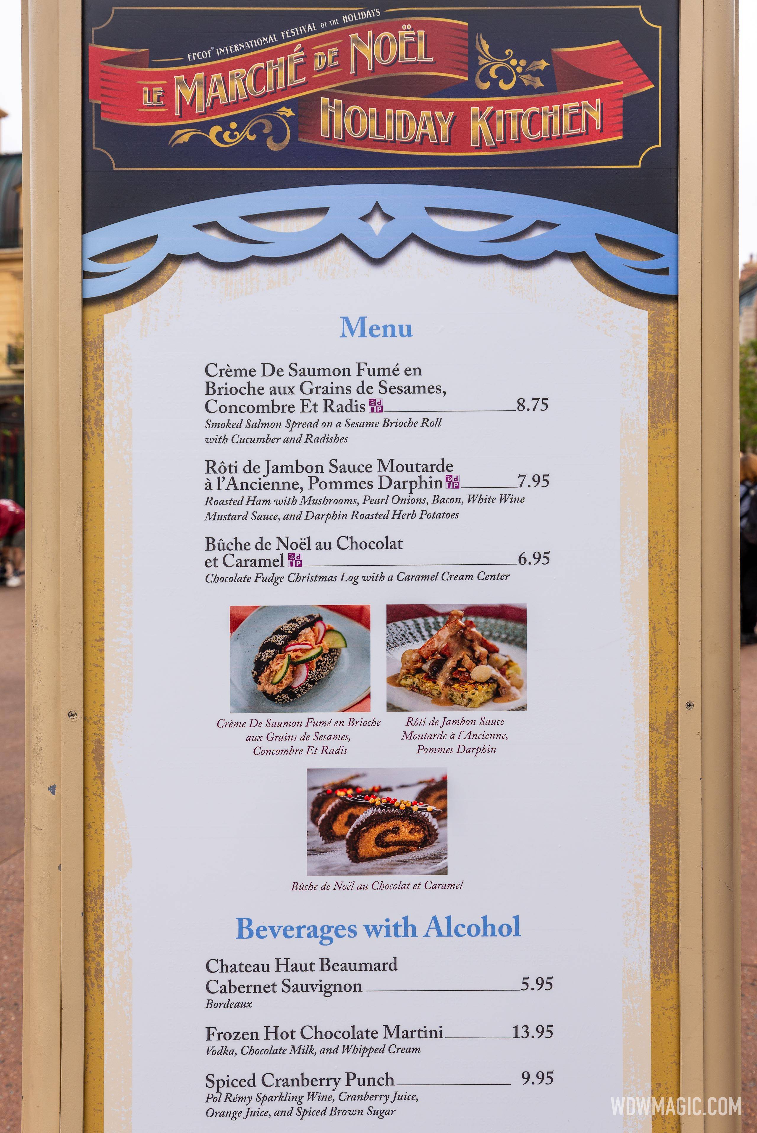 2024 EPCOT International Festival of the Holidays Holiday Kitchens Kiosks and Prices