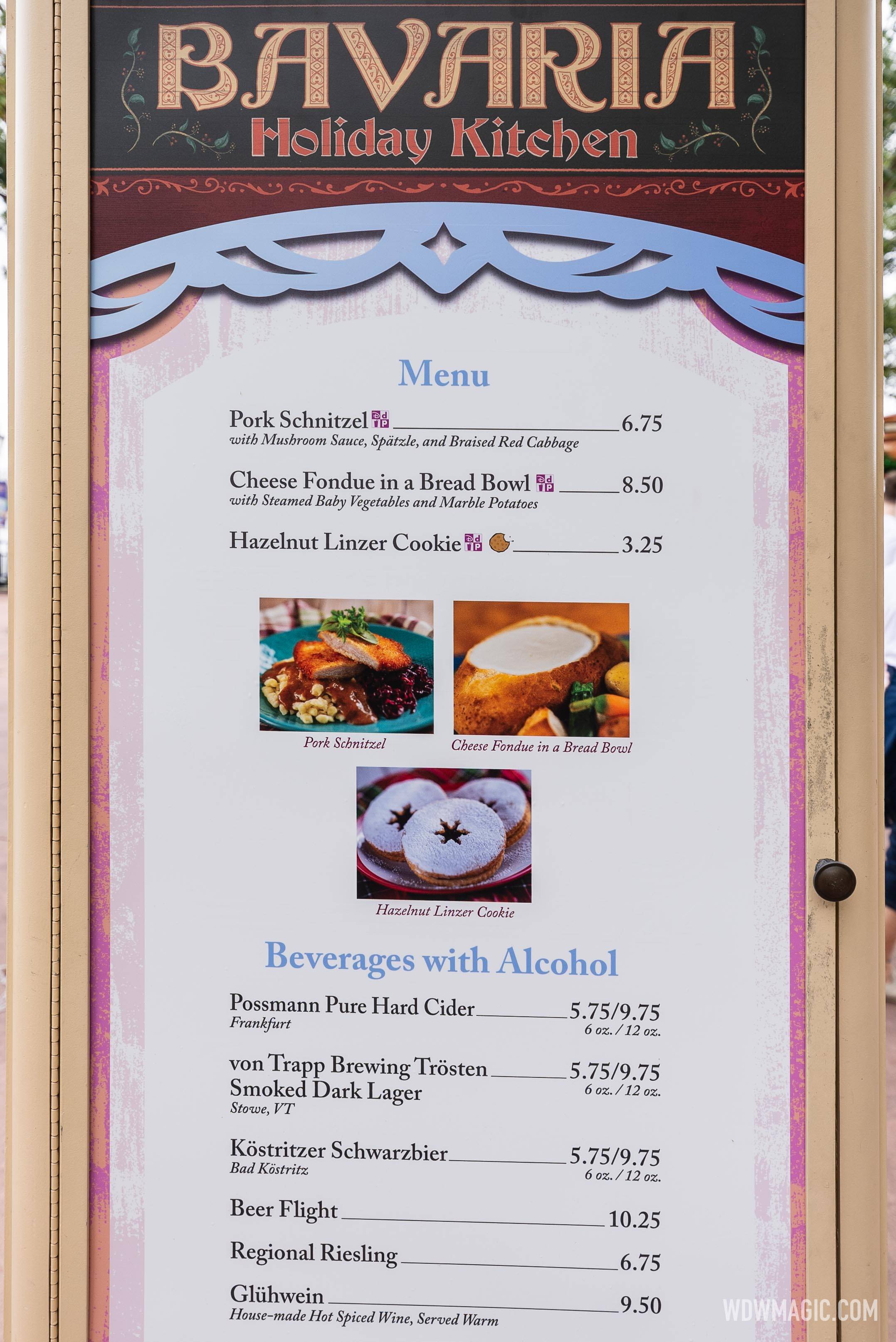 2024 EPCOT International Festival of the Holidays Holiday Kitchens Kiosks and Prices