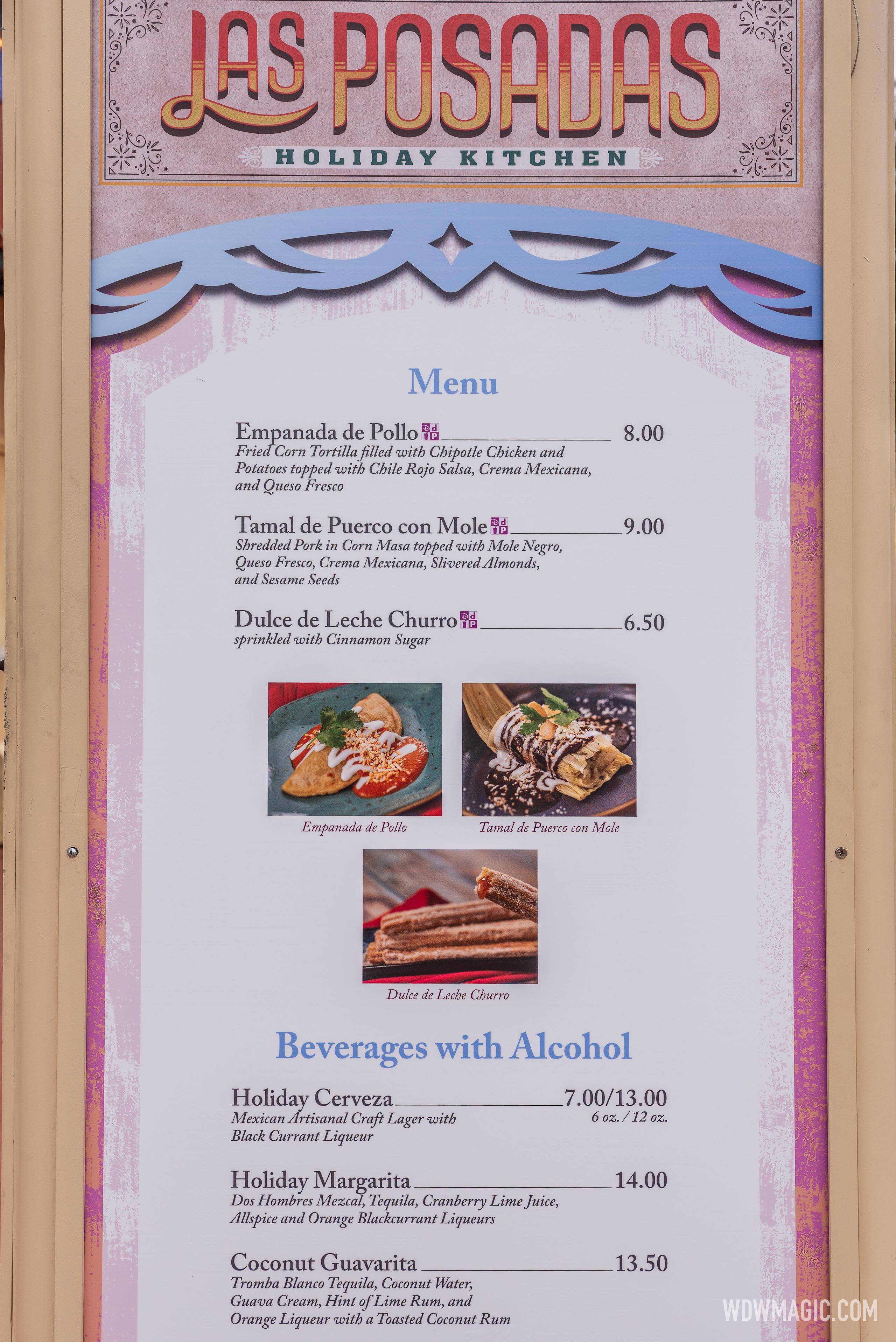 2024 EPCOT International Festival of the Holidays Holiday Kitchens Kiosks and Prices