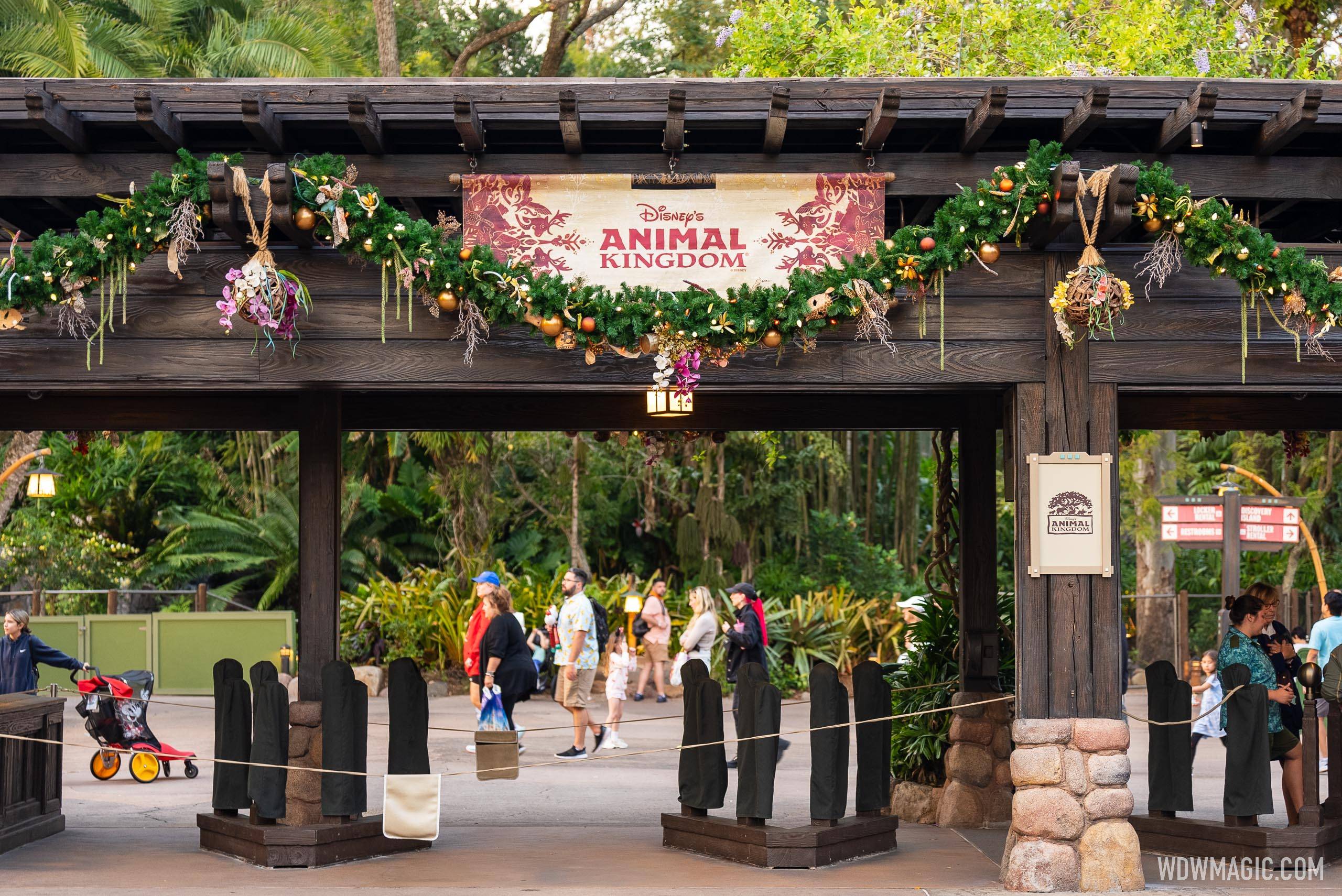 Disney's Animal Kingdom Christmas Holiday decor 2022