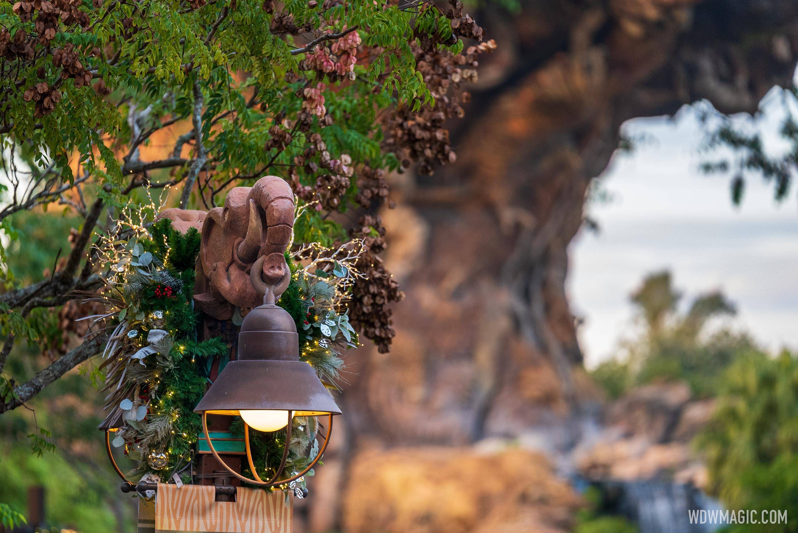 Disney's Animal Kingdom Christmas Holiday decor 2022