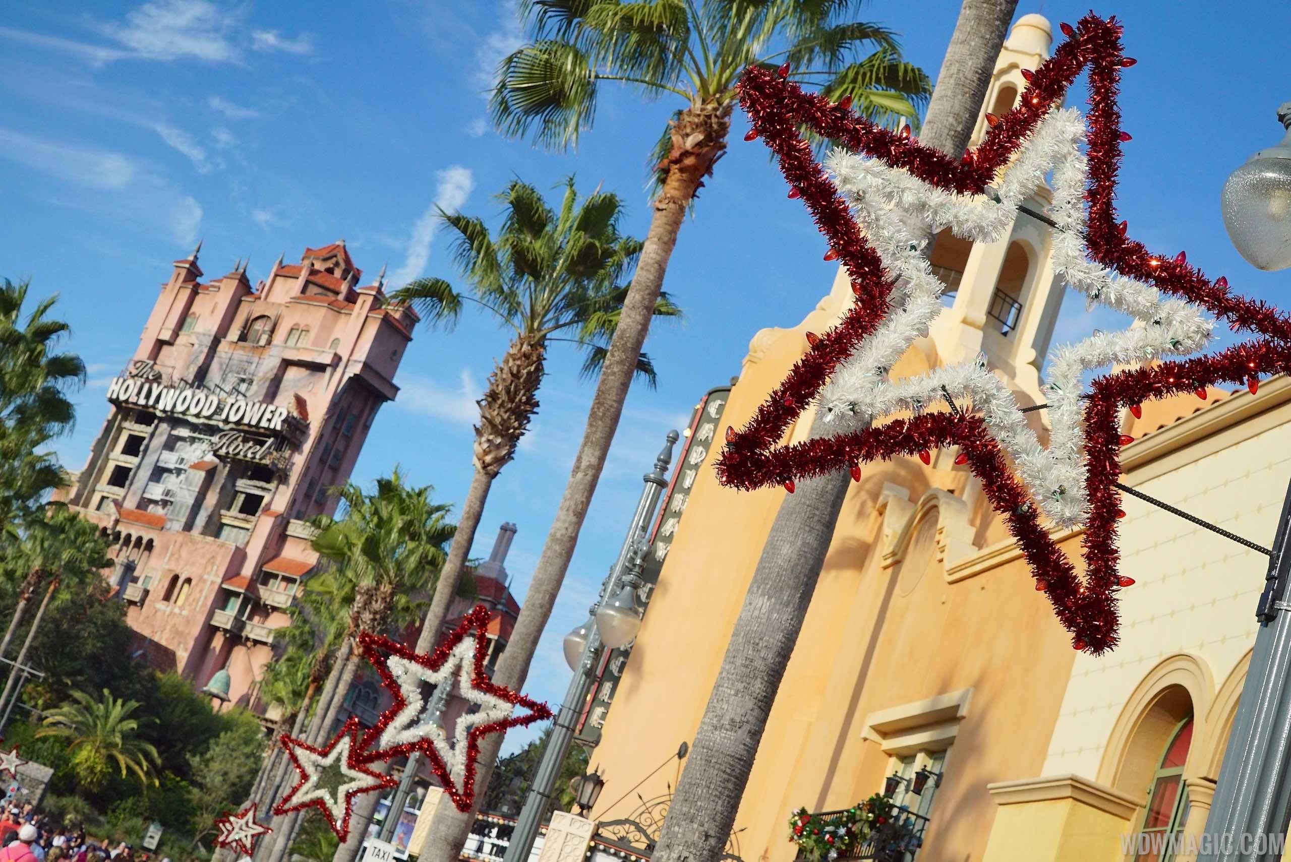 Holiday decorations at Disney's Hollywood Studios