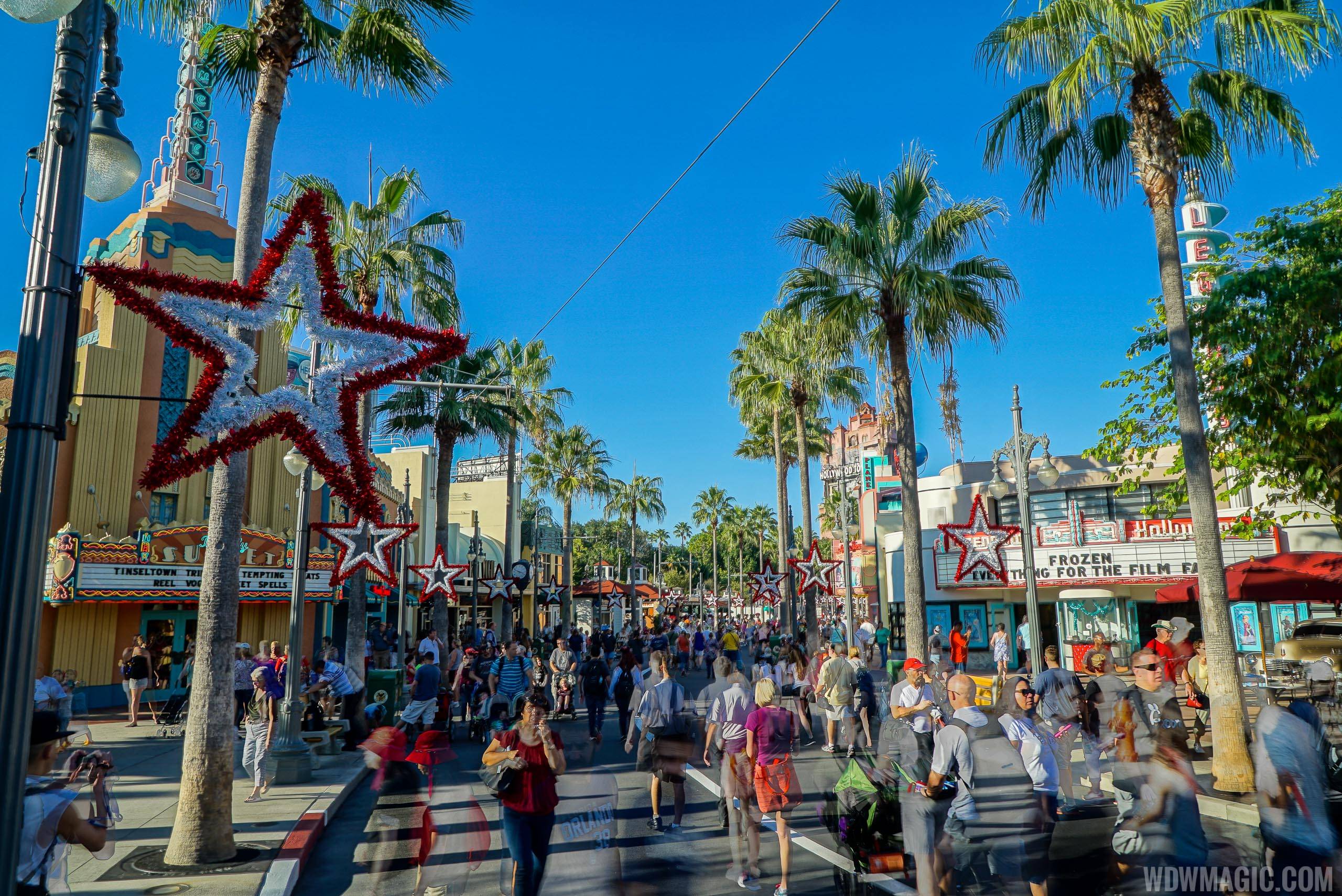Disney's Hollywood Studios holiday decorations 2015