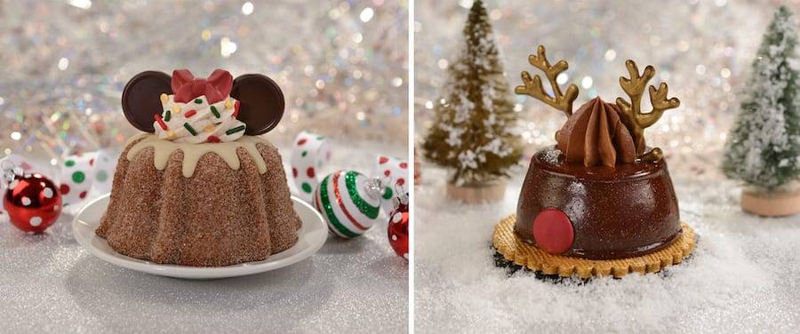 Holiday Minnie Mouse Bundt Cake, Reindeer Mousse