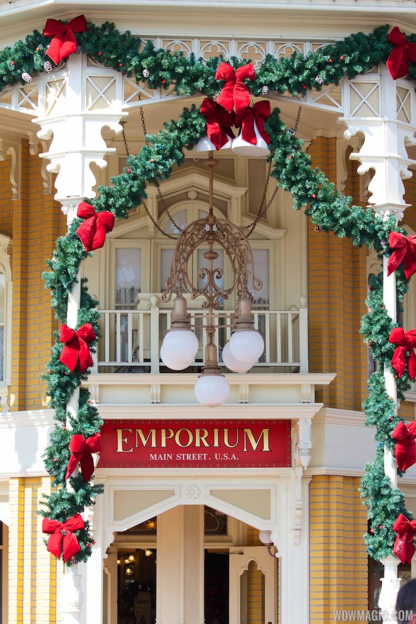Christmas Holidays decorations at the Magic Kingdom 2012