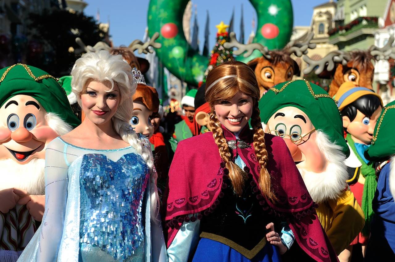 Characters at the Disney Parks Christmas Day Parade TV Special 2013 taping
