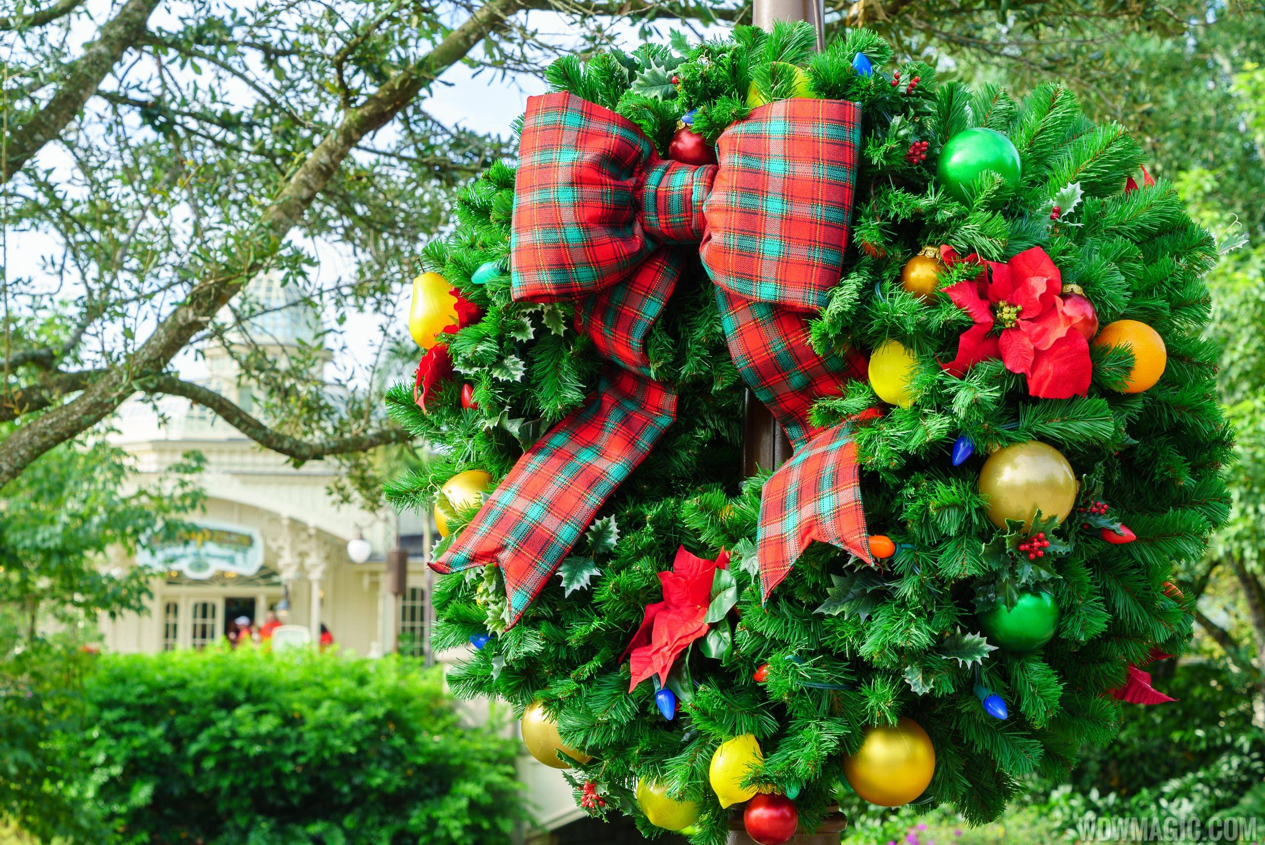 Holidays decorations at the Magic Kingdom 2016