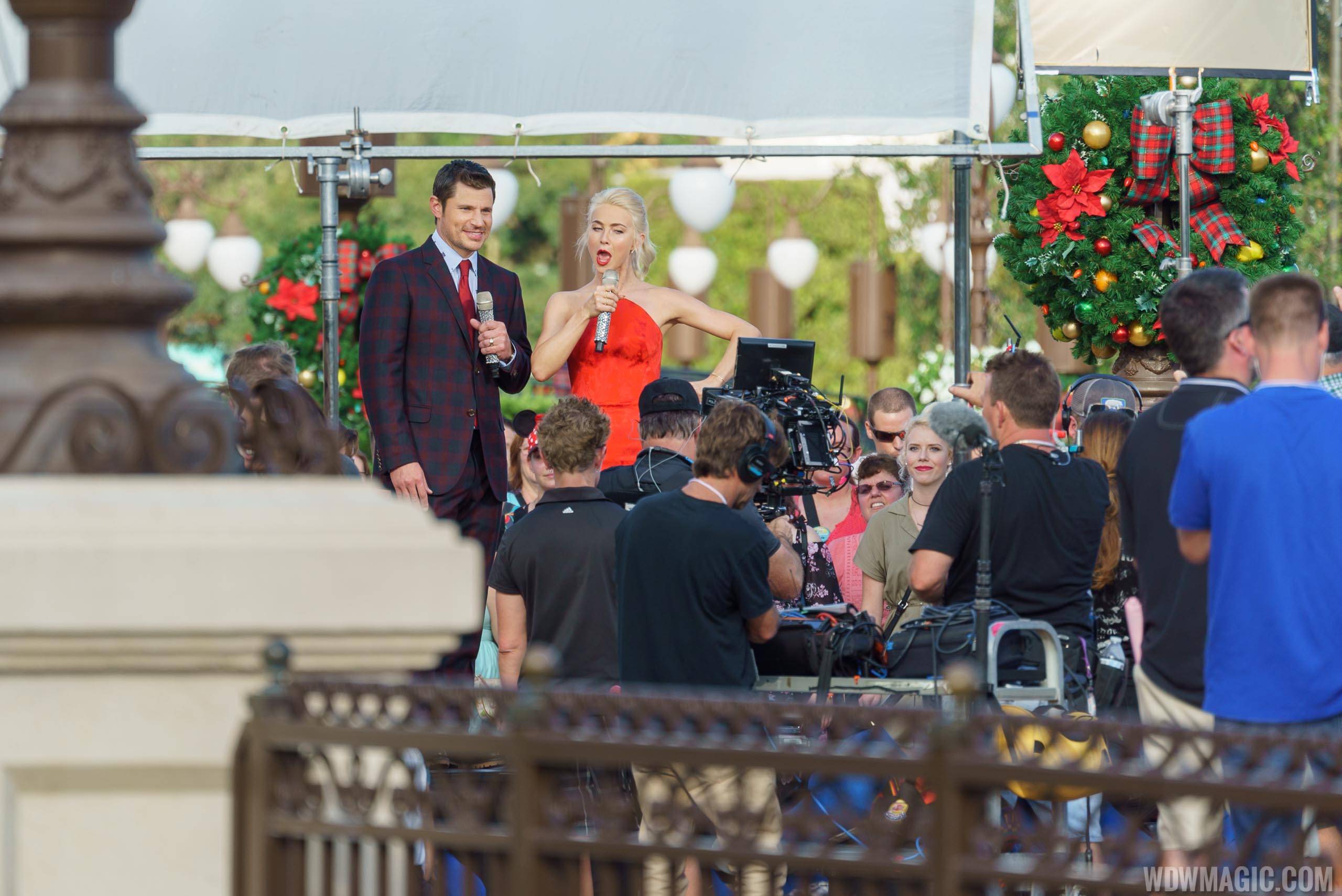 Shooting the ABC TV specials at the Magic Kingdom with Julianne Hough and Nick Lachey