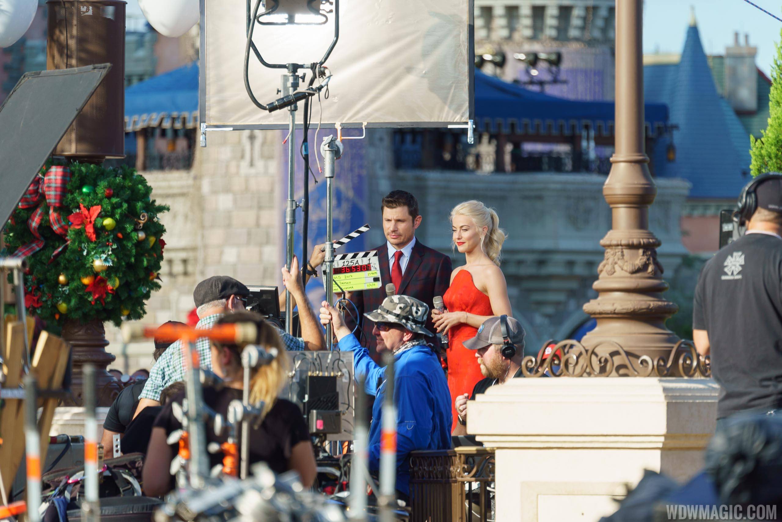 Shooting the ABC TV specials at the Magic Kingdom with Julianne Hough and Nick Lachey