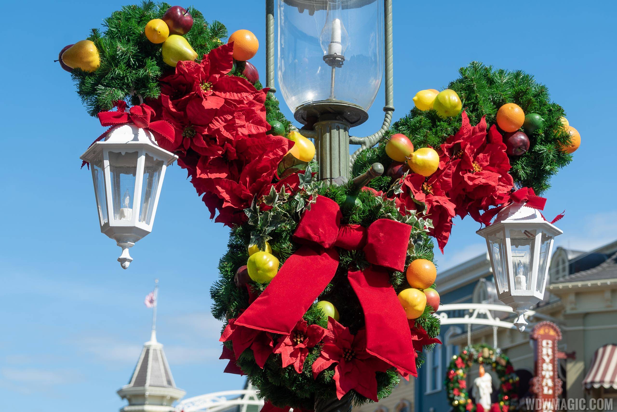 Christmas Holidays decorations at the Magic Kingdom 2019
