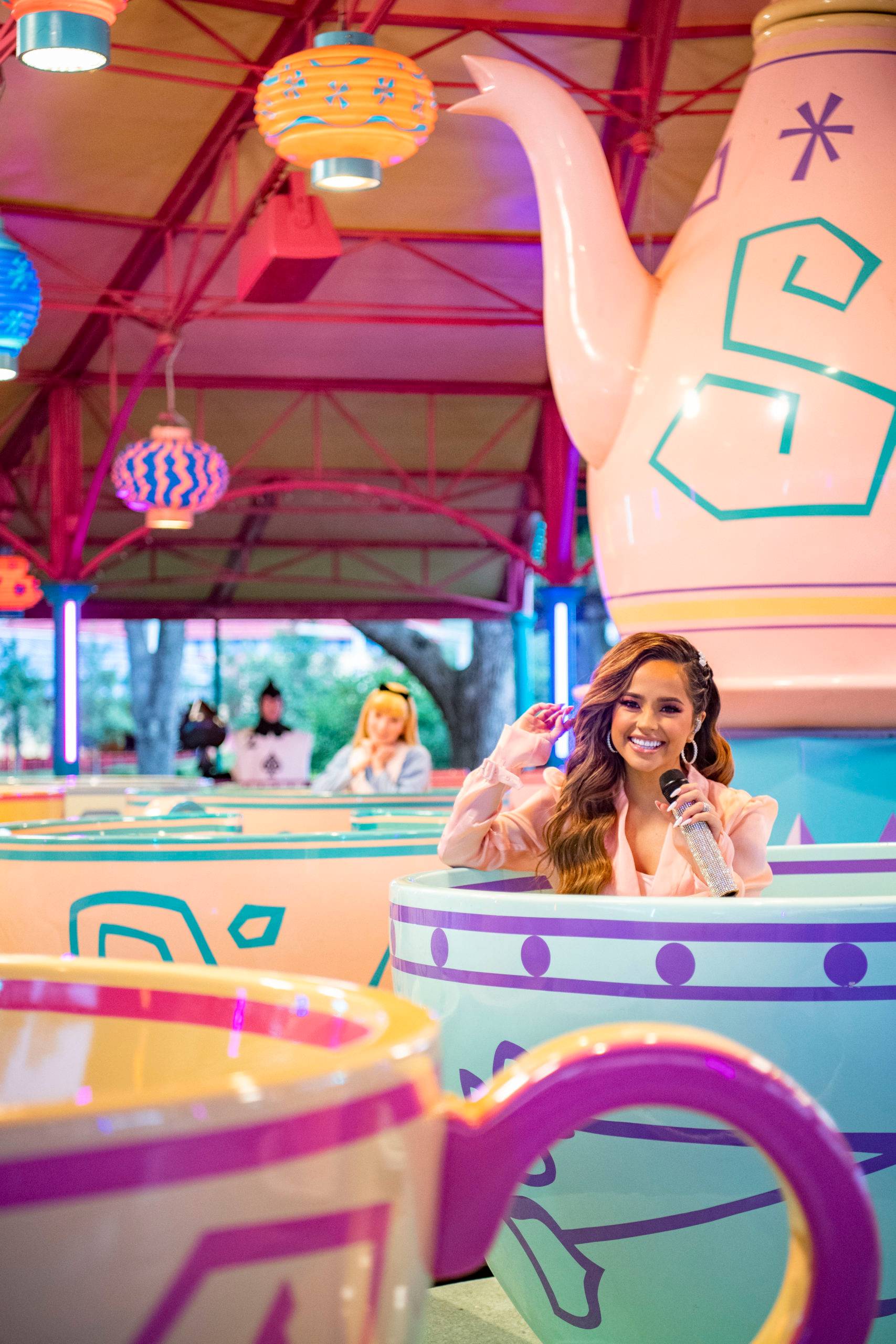 Becky G performs from the Mad Tea Party at Magic Kingdom